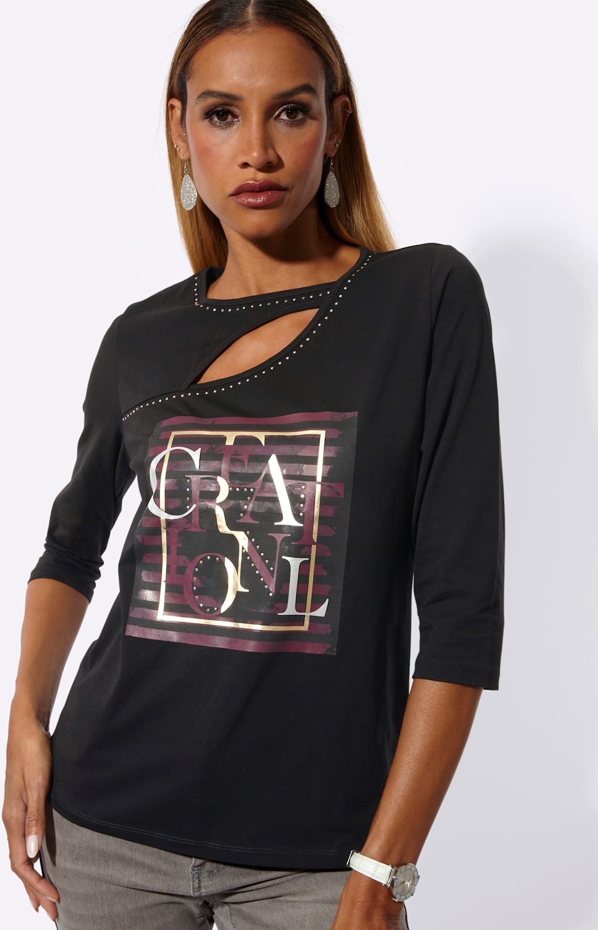 creation L 3/4-Arm-Shirt »Druck-Shirt« 1