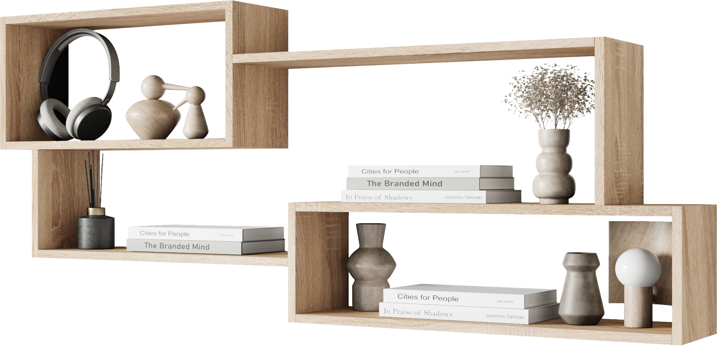 INOSIGN Wandboard »Wandregal Trio«, (1 St.), Ideal als Bücherregal, Dekoregal oder Ablage im Büro