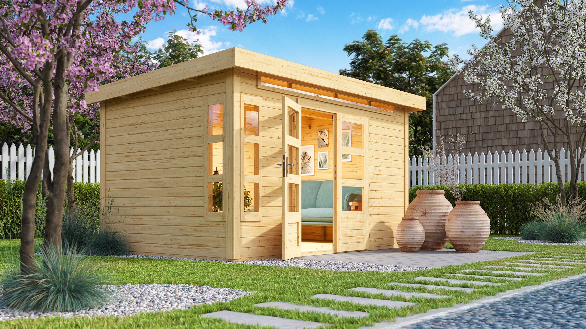 Karibu Gartenhaus »Kolimasee 7« naturbelassen