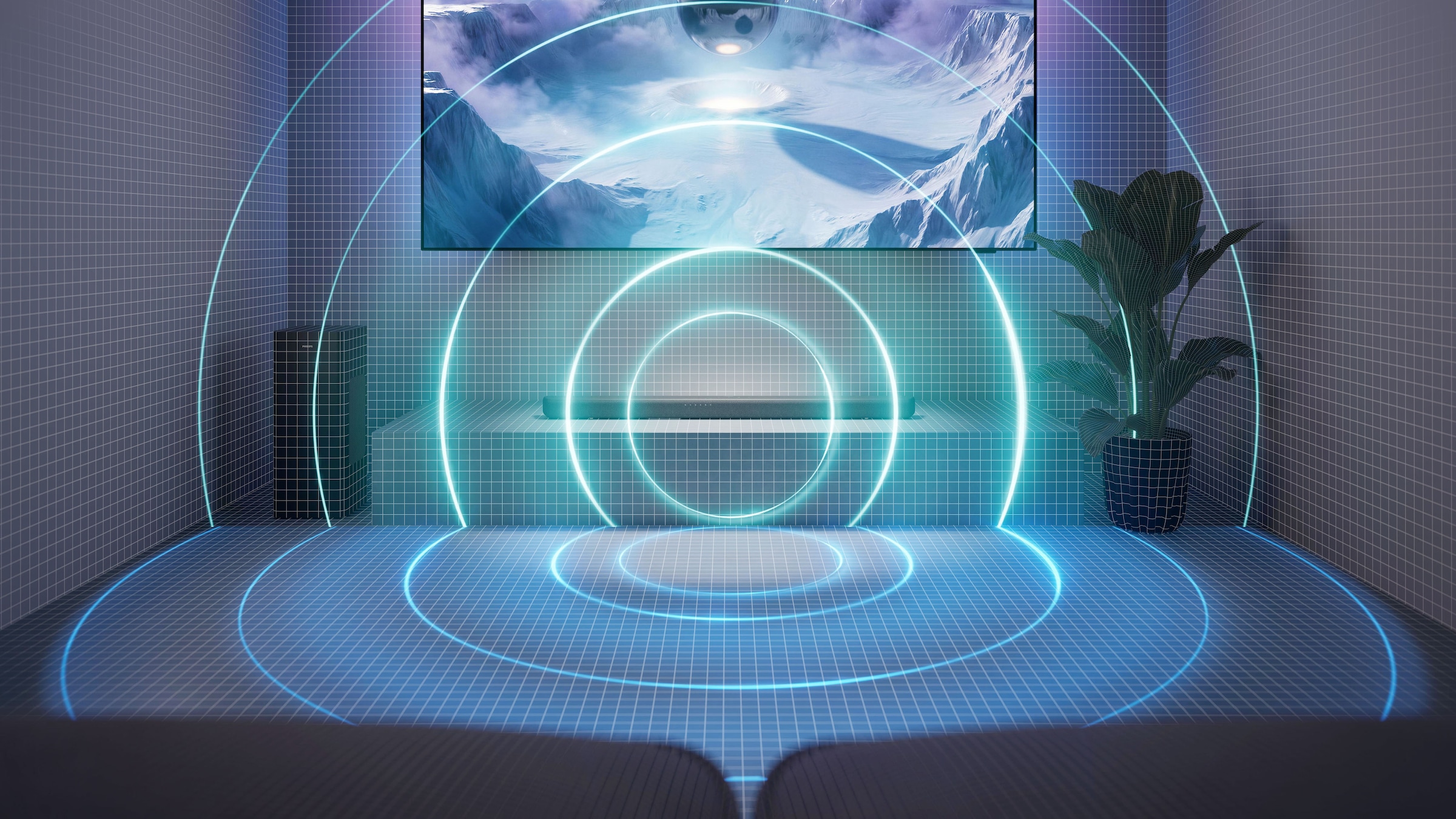 Philips Lautsprecher »TAB8301/10« 3.1.2 (A2DP Bluetooth | AVRCP Bluetooth | Bluetooth App-Steuerung | Bassregelung | Equalizer | Nacht Modus | USB-Wiedergabe 190 W)