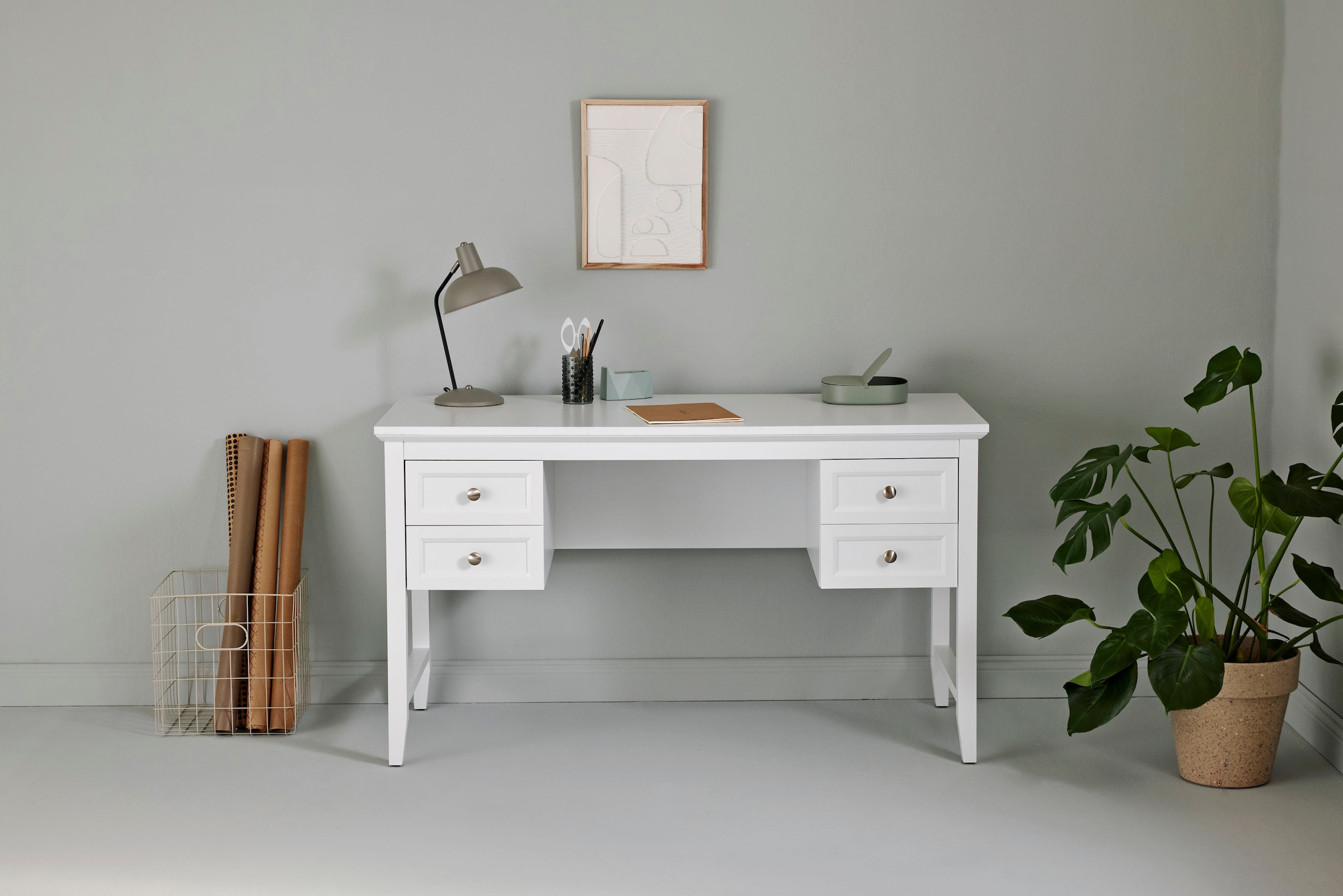 Jahnke Schreibtisch »CLASSIC D 130«, (1 St.), Schreibtisch, 4 Schubladen, Breite 130 cm