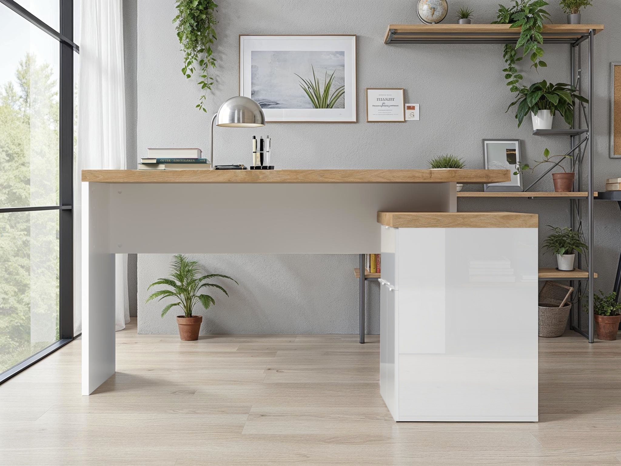 INOSIGN Eckschreibtisch »Easy, Computertisch – 38 mm Platte, perfekt fürs Büro & Homeoffice« Breite/Tiefe 138/132 cm, Schubkasten mit Selbsteinzug u. Dämpfung