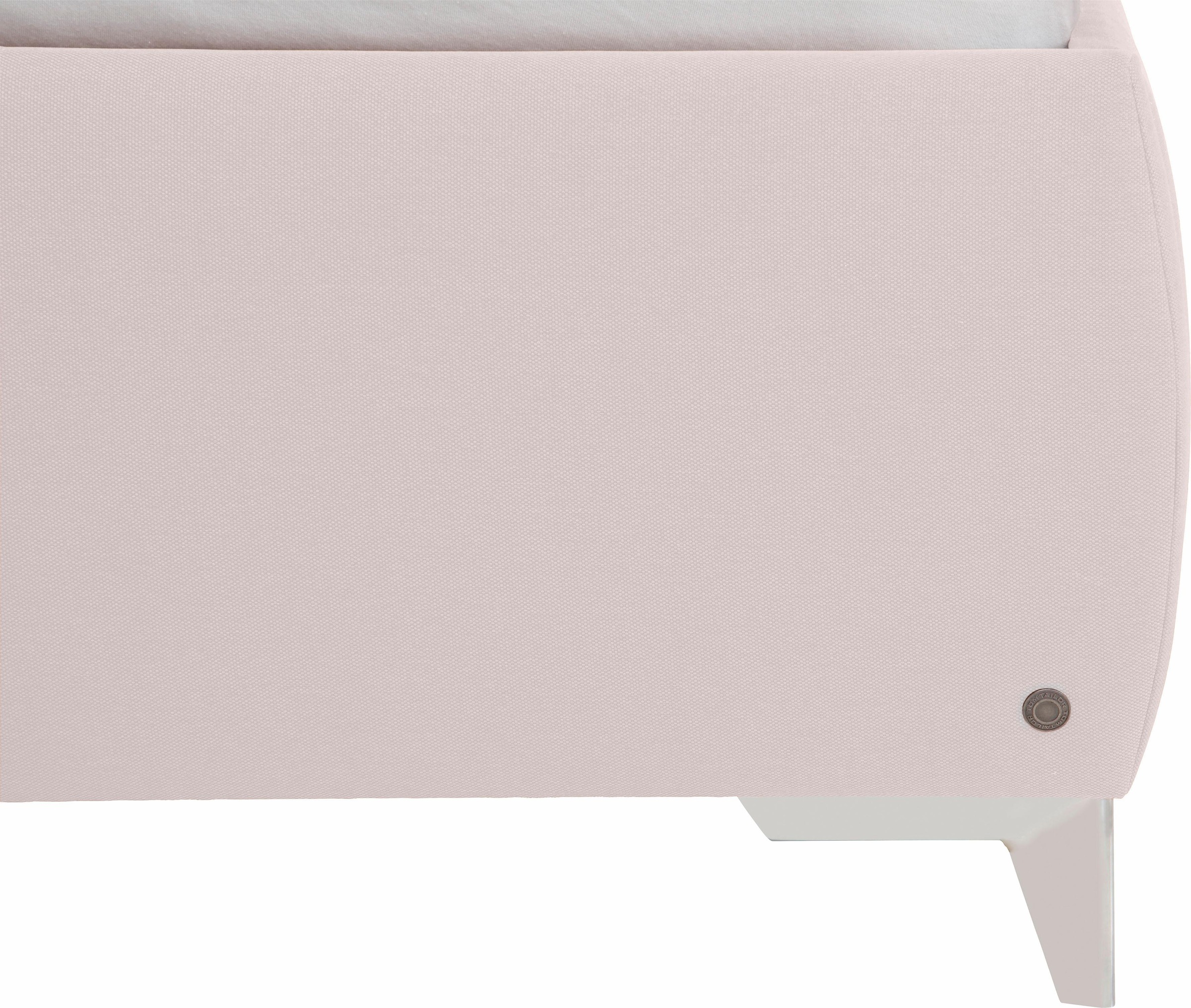 TOM TAILOR HOME Polsterbett »SOFT LINES BED«, mit geschwungenem Kopfteil mit horizontaler Steppung, ohne Print