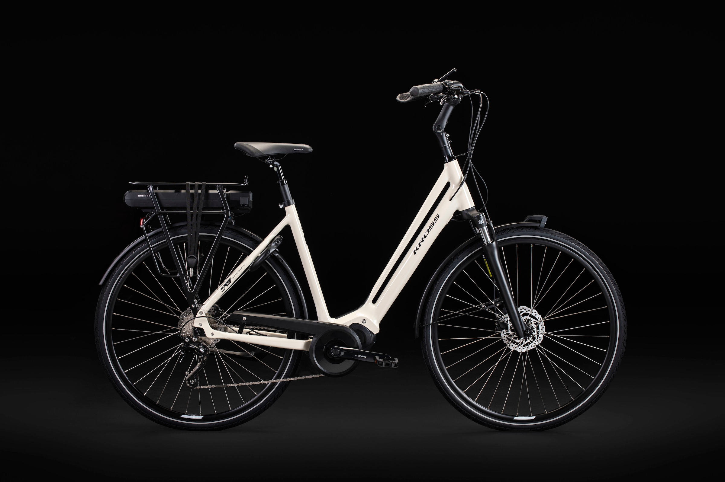 Kross E-Bike »E-Citybike Sentio Hybrid 3.0 28 Zoll weiß«, 7 Gang, Shimano, DEORE T6000, Mittelmotor 250 W, Pedelec, Elektrofahrrad für Damen und Herren