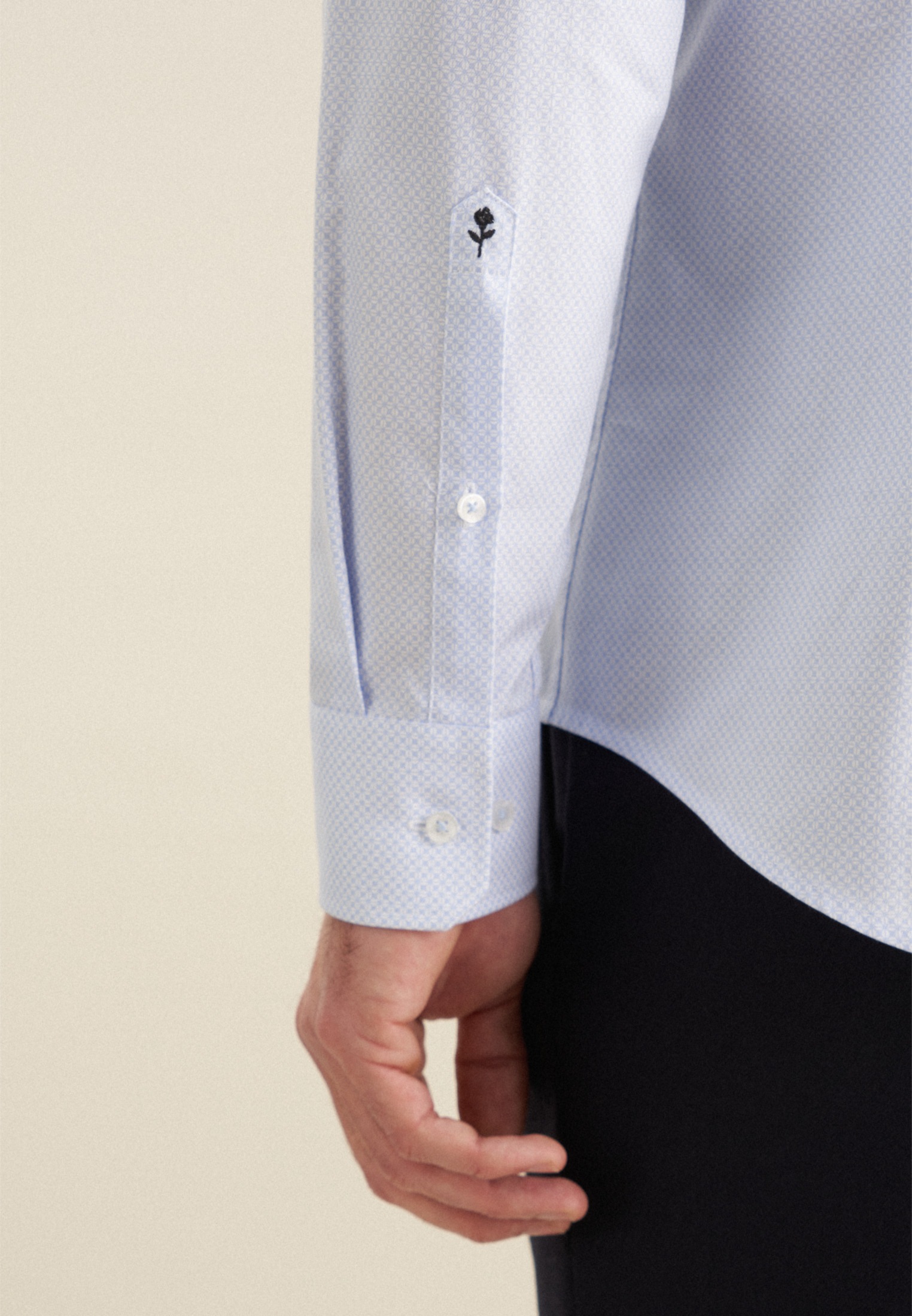 seidensticker Businesshemd »Slim«, Slim Extra langer Arm Kentkragen Druck