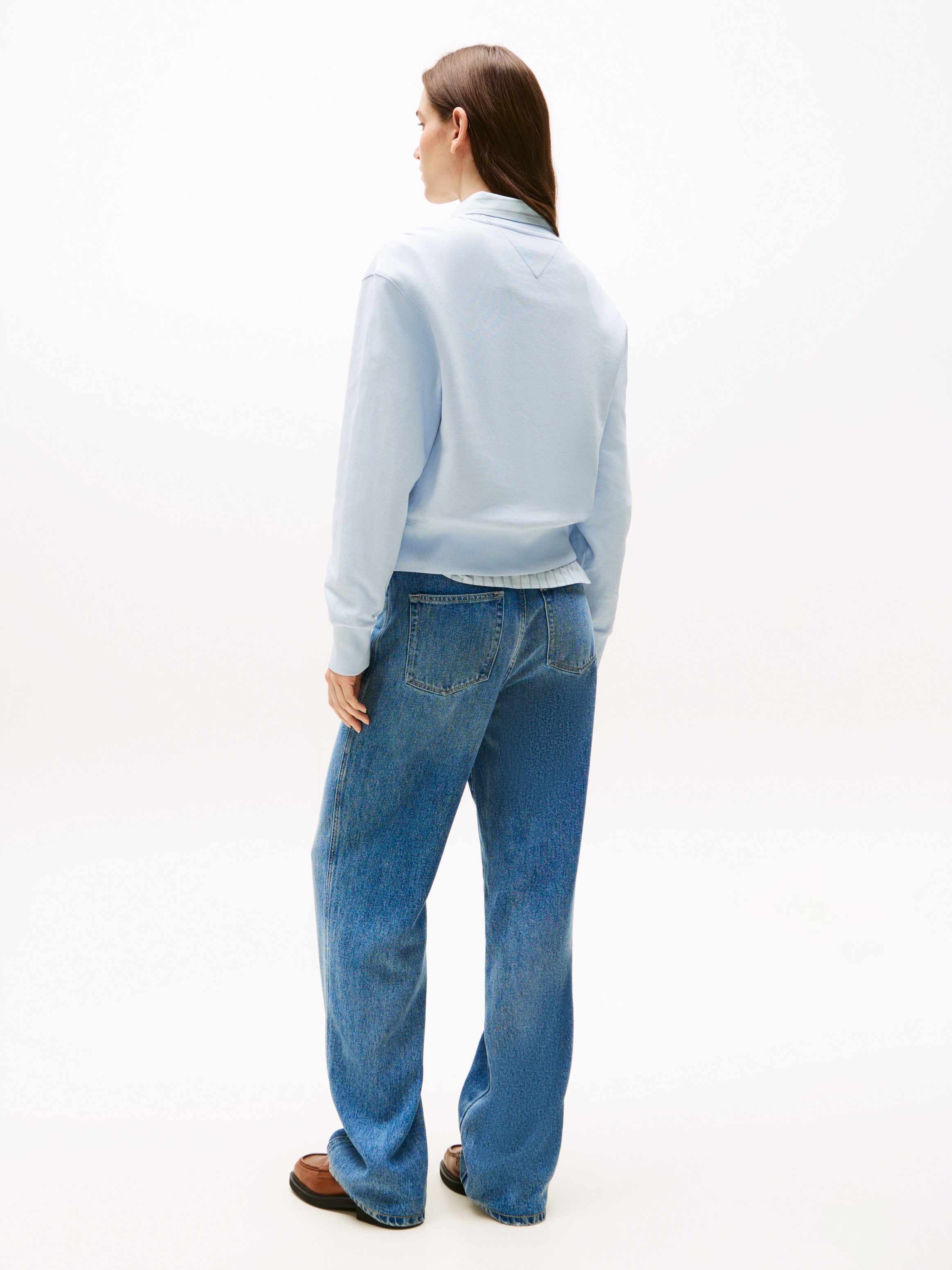 Tommy Hilfiger Sweatshirt »SCRIPT REG PIQUE SWTSHRT«, mit Tommy Hilfiger Script Logo-Schriftzug