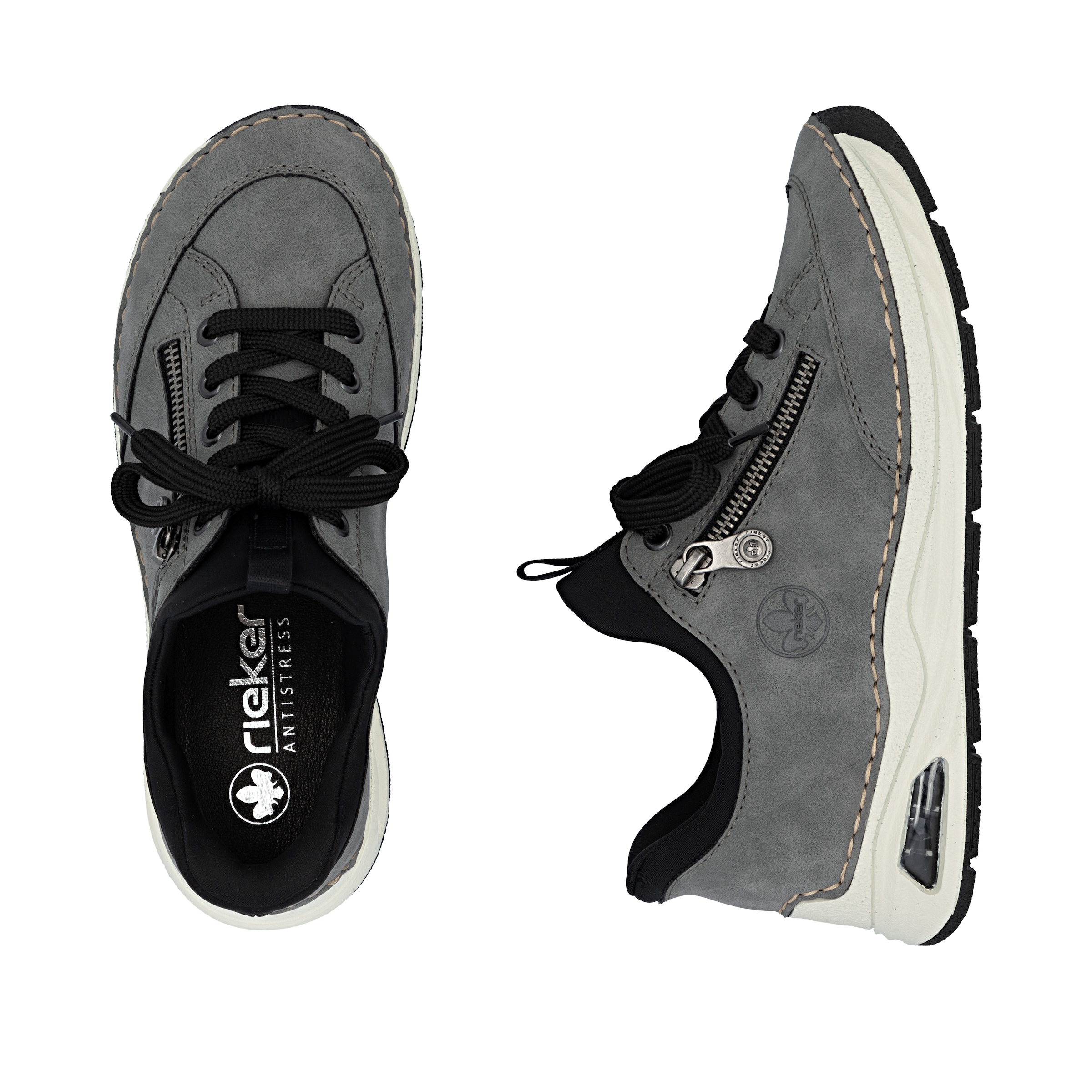Rieker Slip-On Sneaker »Ready2GO«, Schlupfschuh, Halbschuh, Freizeitsneaker mit aufgesetzter Schnürung