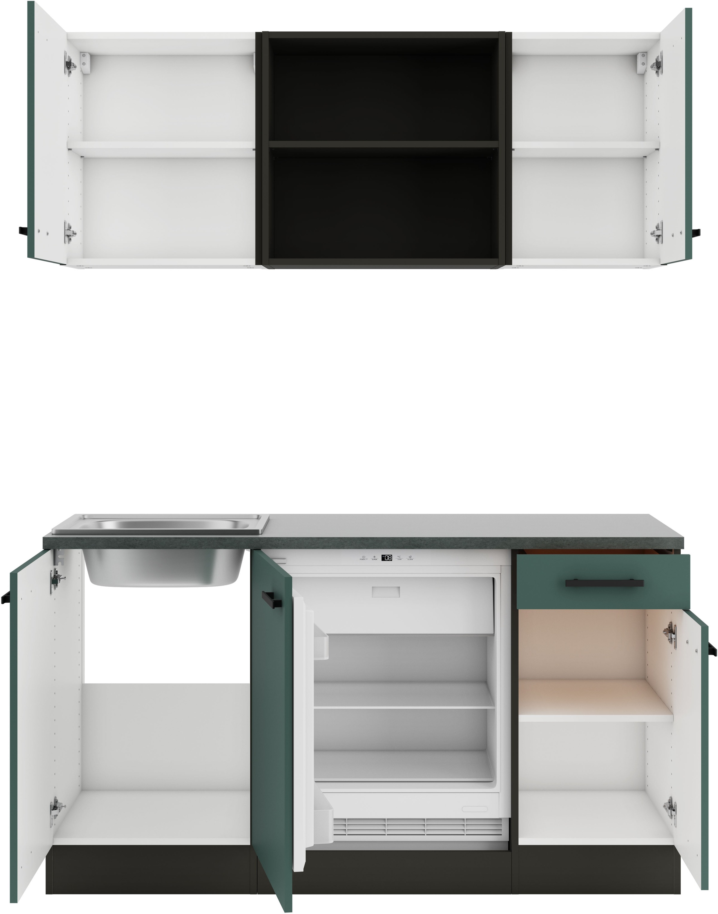 OPTIFIT Pantryküche »Palma«, Breite 150 cm, wahlweise mit Unterbaukühlschrank oder Kochfeld