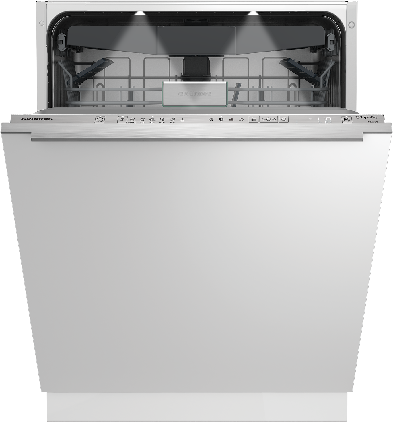 Grundig vollintegrierbarer Geschirrspüler »GNVP4410DW 7637691677« 14 Maßgedecke seitlicher Statusindikator