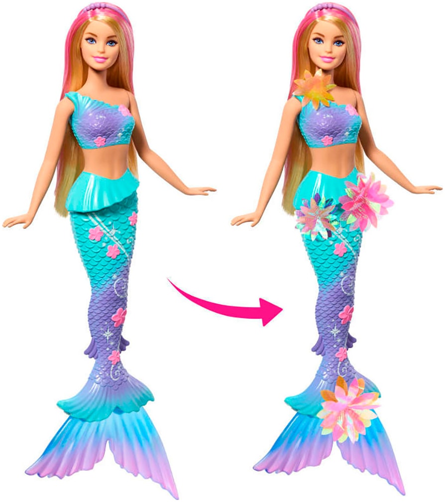 Barbie Anziehpuppe »Meerjungfrau mit magischen Blüten, blond«