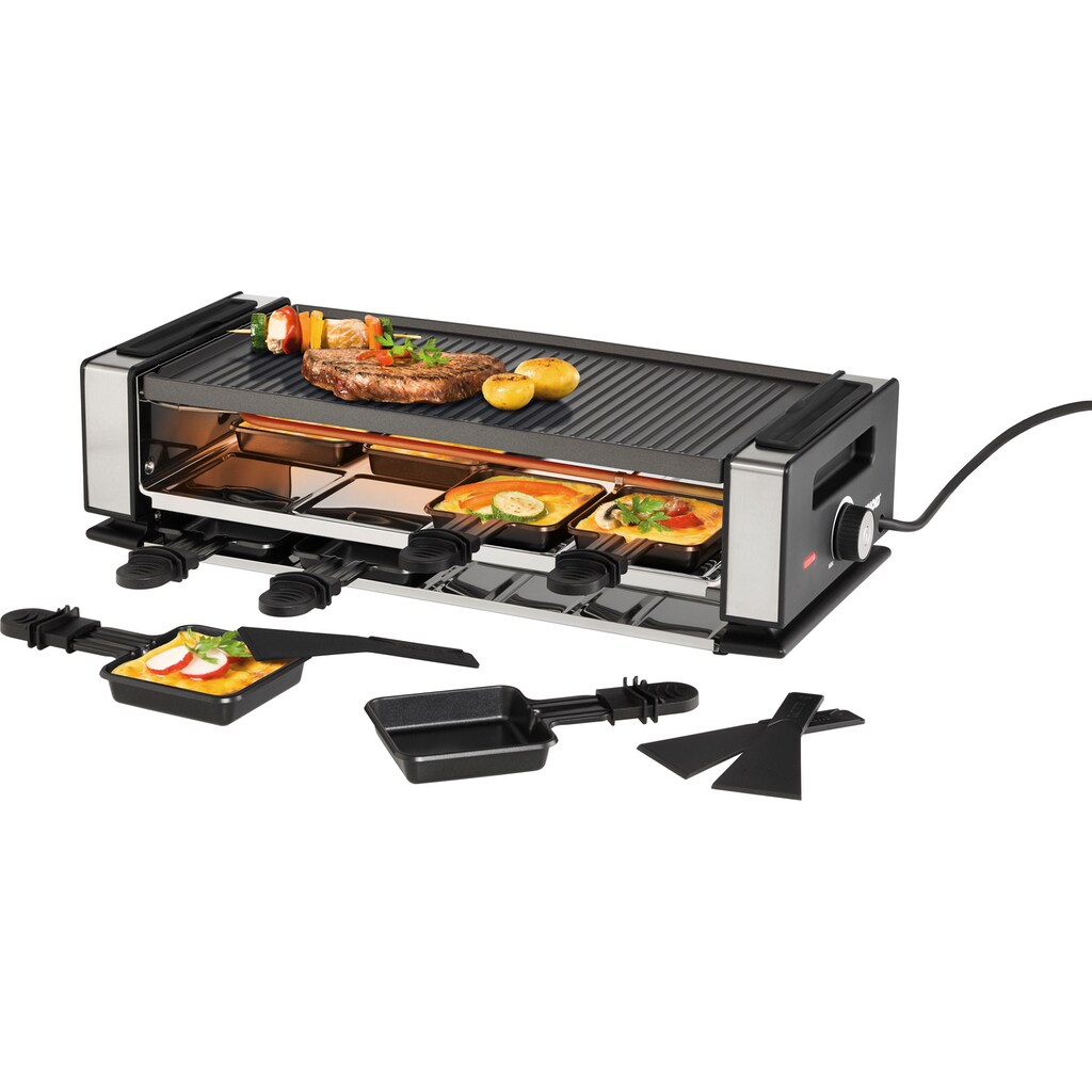 Unold Raclette »Smokeless 48785«, 8 St. Raclettepfännchen, 1200 W