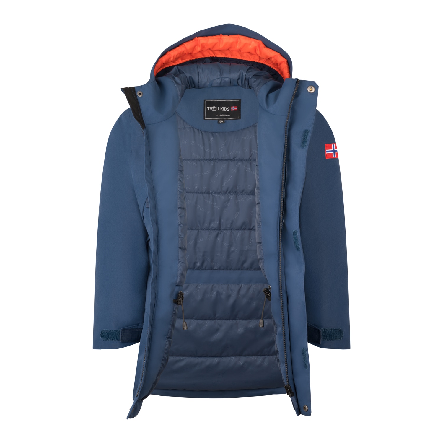 TROLLKIDS Parka »KIDS HARSTAD JACKET« warm wattiert, wasserdicht, mit fester, verstellbarer Kapuze