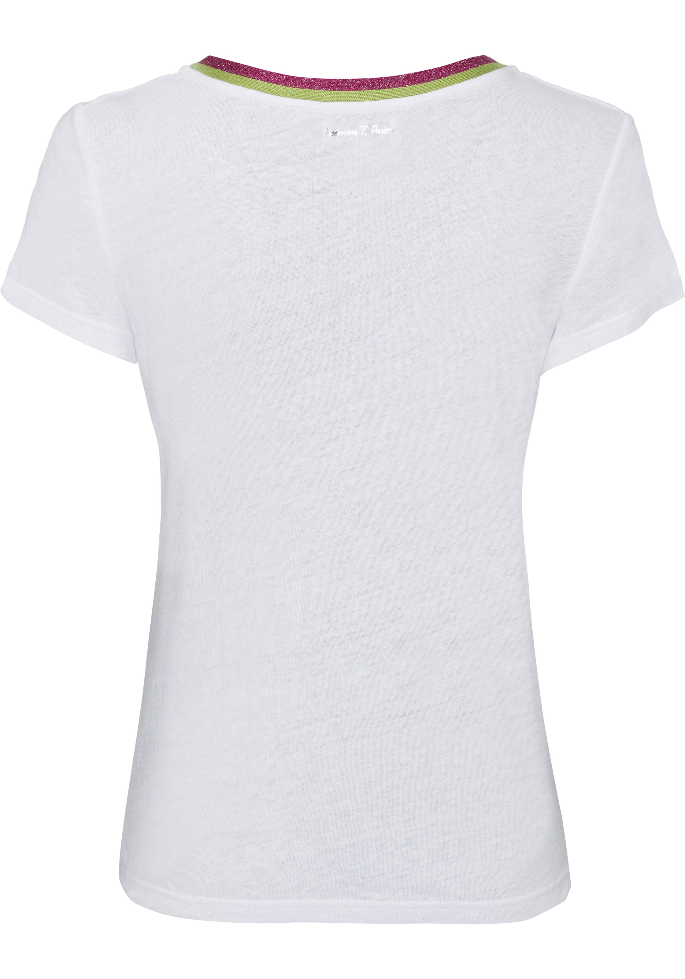 Freeman T. Porter T-Shirt, (1 tlg.), mit Streifenbündchen im Retro-Look bei  ♕