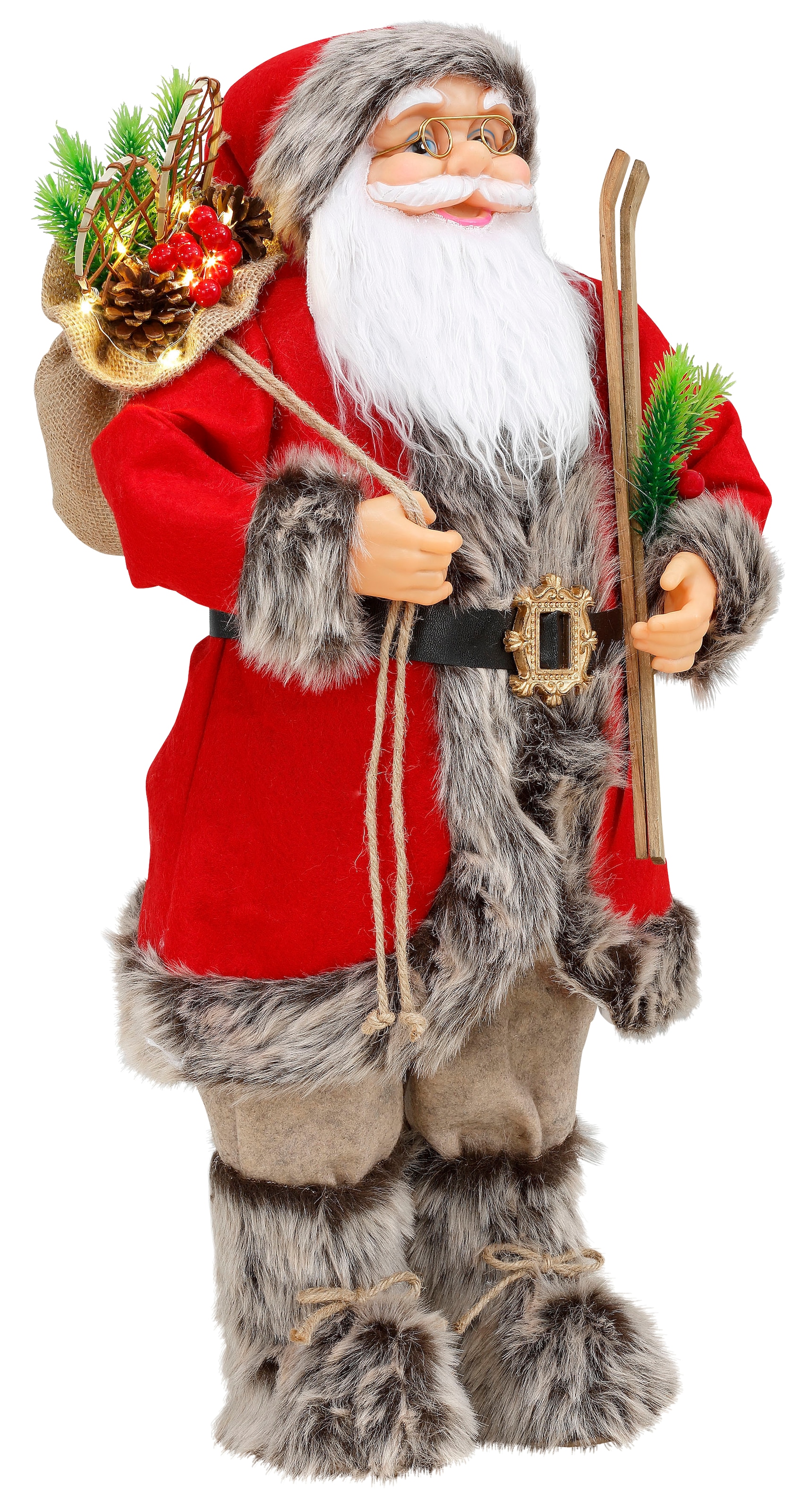 3 Weihnachtsmann, XXL Höhe BONETTI Dekofigur »Weihnachtsdeko«, kaufen | cm mit 60 LED Garantie ca. Jahren online