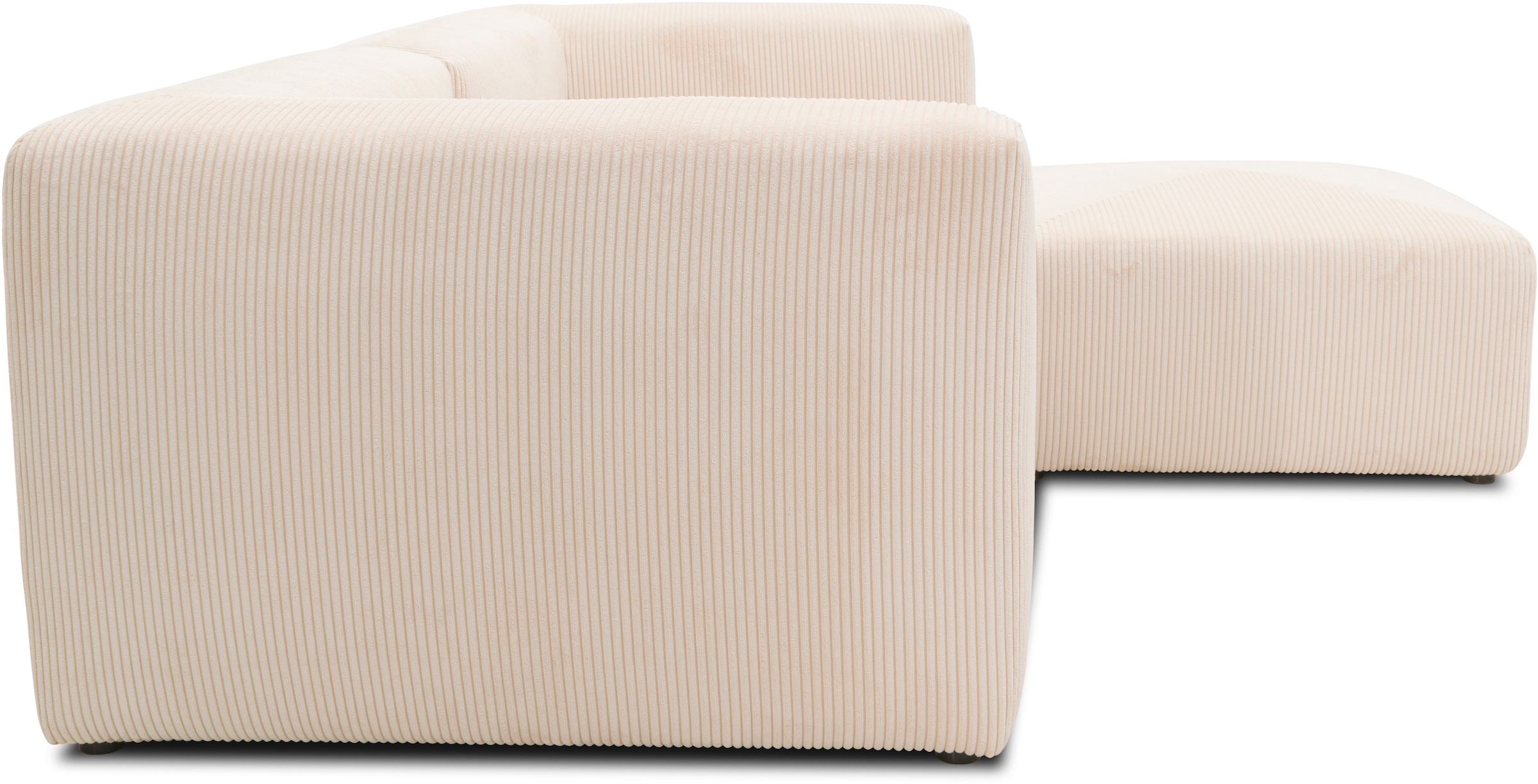 RAUM.ID Ecksofa »Gerrid L-Form«, Cord, Modulsofa, bestehend aus 2 Eckelementen + 1 Hocker