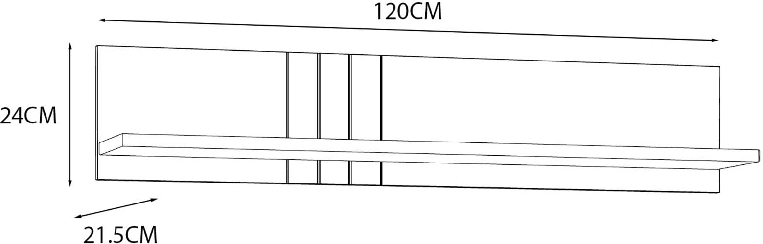 FORTE Wandboard »Killarney«, Wandboard, farbliche Absetzung, vielseitig einsetzbar