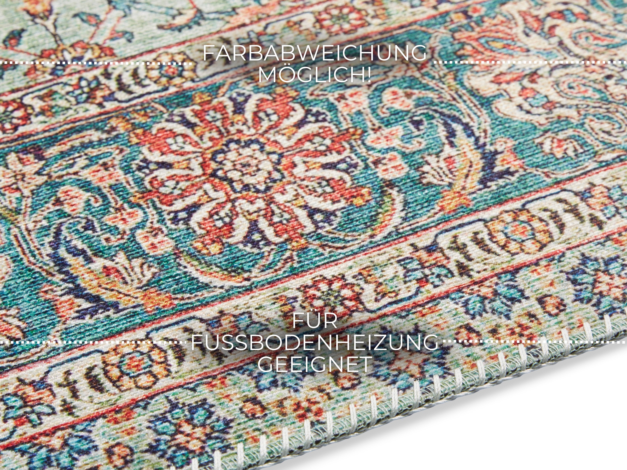 ELLE DECORATION Teppich »Mahal«, rechteckig, 5 mm Höhe, Orientalisch, Kurzflor, Vintage, Wohnzimmer, Schlafzimmer, Läufer
