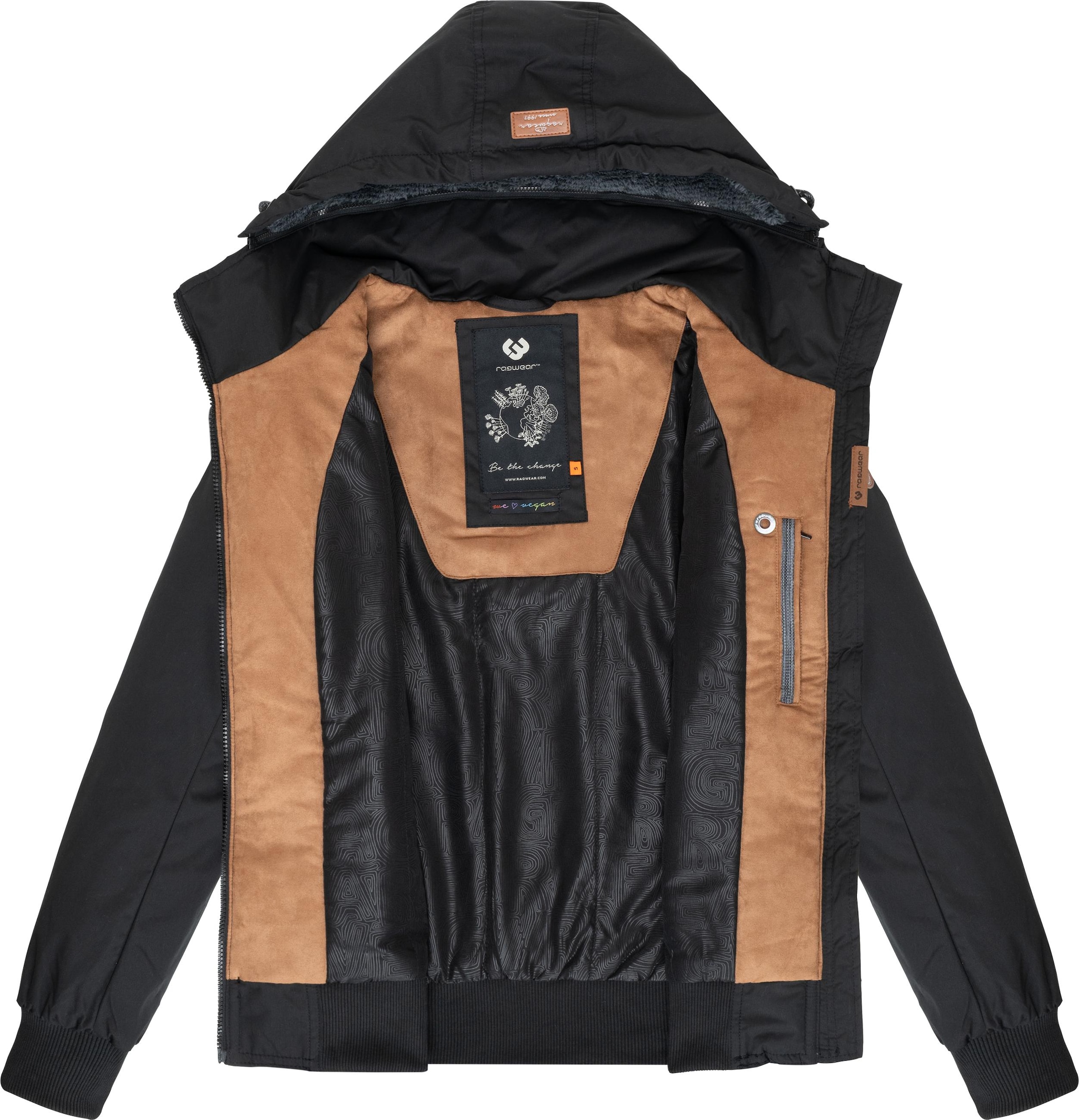 Ragwear Winterjacke »Winterjacke Jotty Winter« mit Kapuze stylische Outdoorjacke mit abnehmbarer Kapuze