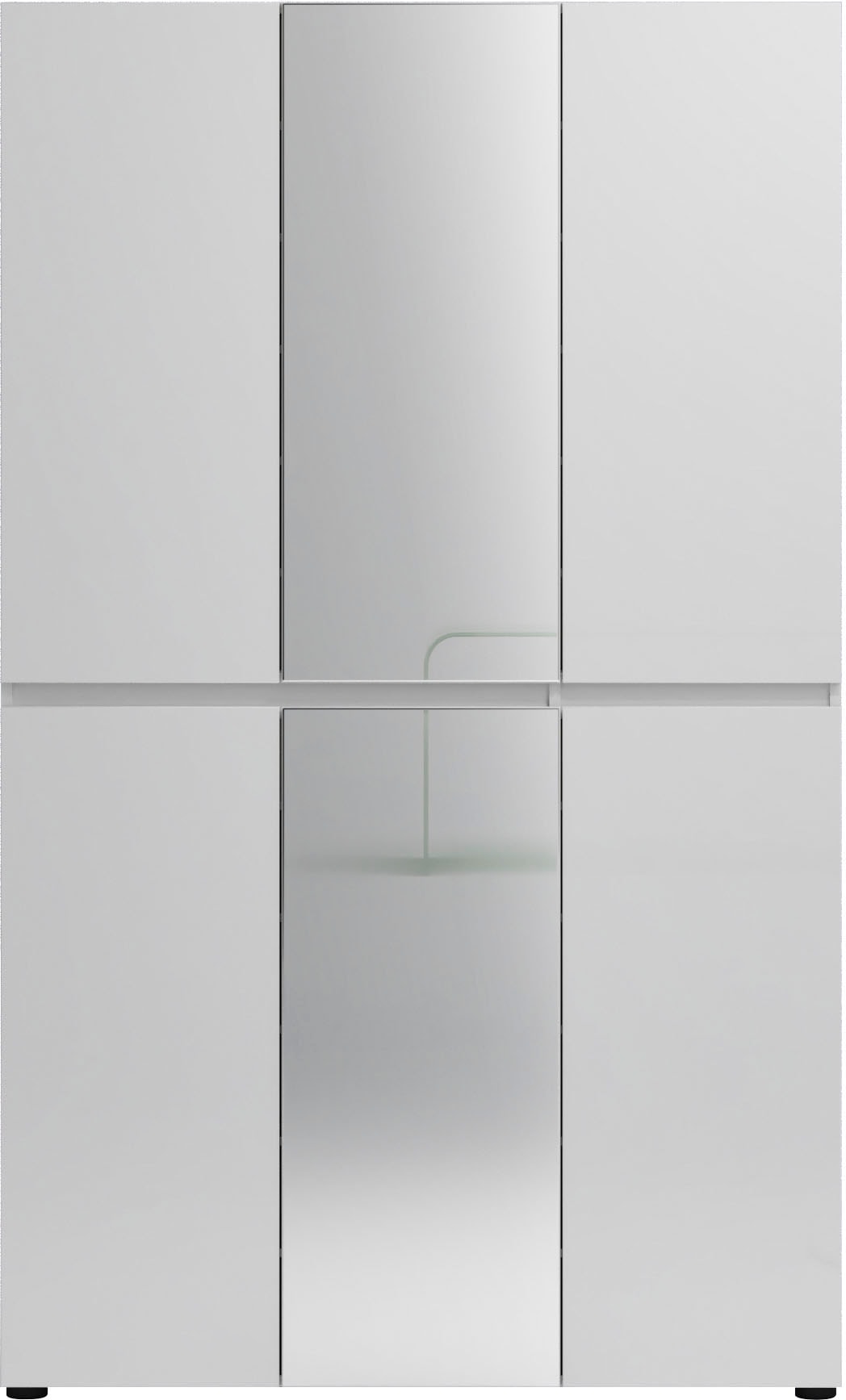 INOSIGN Schuhschrank »Mister,Schuhkommode,Schuhmöbel,Schuhablage,Schuhregal«, Breite 120 cm, Höhe 200 cm, Tiefe 34 cm, 6 Türen, 24 Fächer, 2 Spiegel