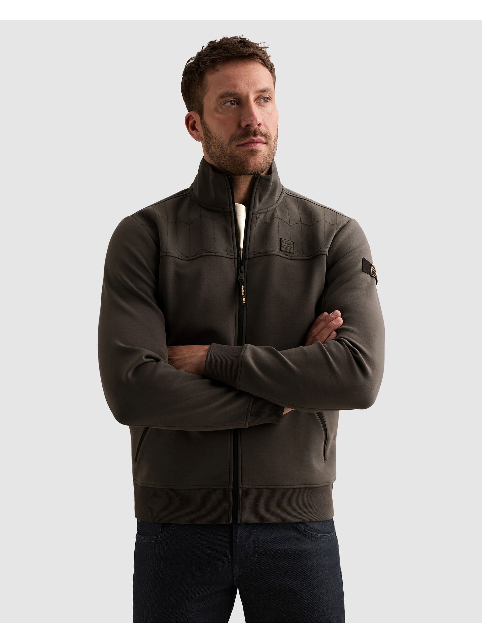 PME LEGEND Sweatjacke Vorderteil mit Passe