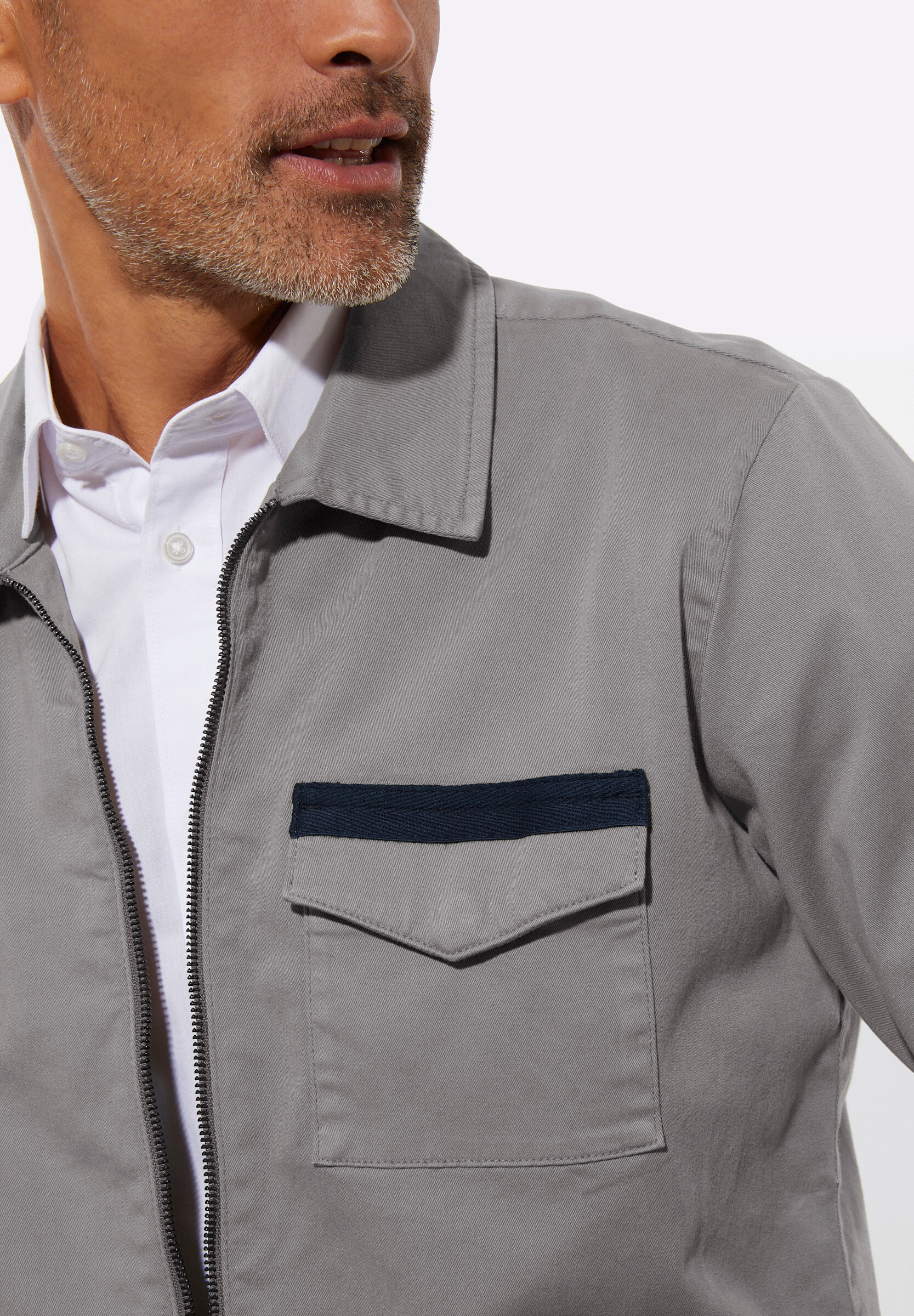 Sieh an! Jeansjacke »Twilljacke Jacke in Twill-Qualität« ohne Kapuze
