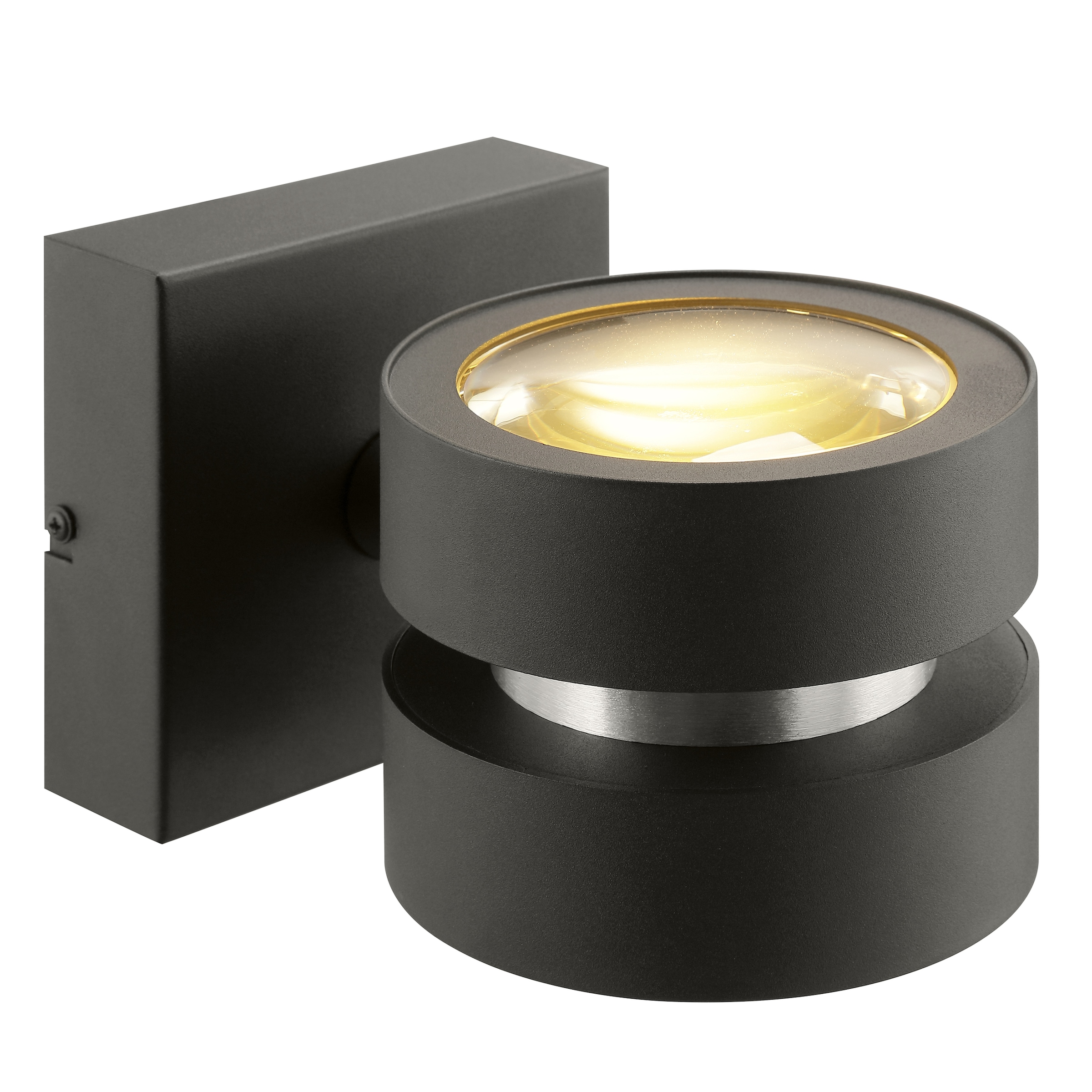 lumiCouture LED Wandleuchte »Glow Sphere« LED-Modul 1 Stk. Warmweiß 19,5 x 12,5 x 12,5 cm, 1300 lm 2700 K, dimmbar, Aluminium, schwarz