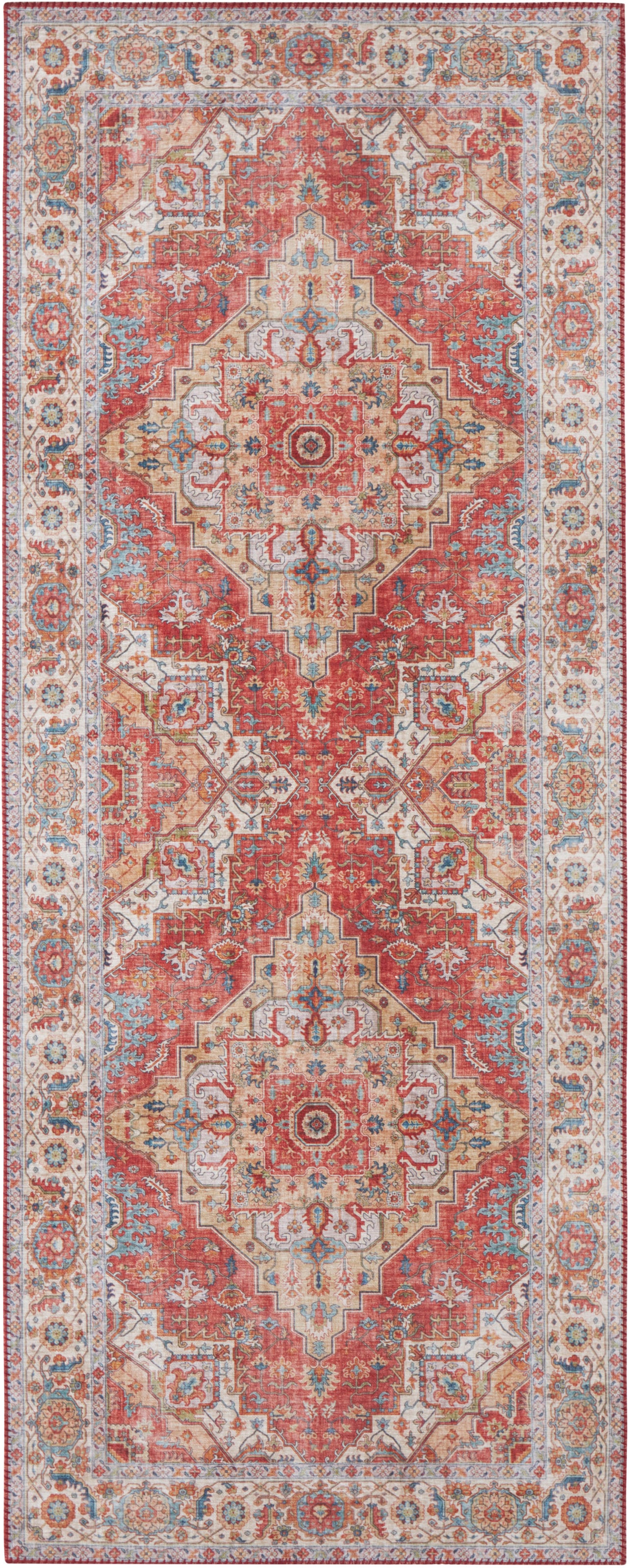 NORTHRUGS Teppich »Sylla«, rechteckig, 5 mm Höhe, Orientalisch, Läufer, Vintage, Wohnzimmer, Schlafzimmer, Esszimmer