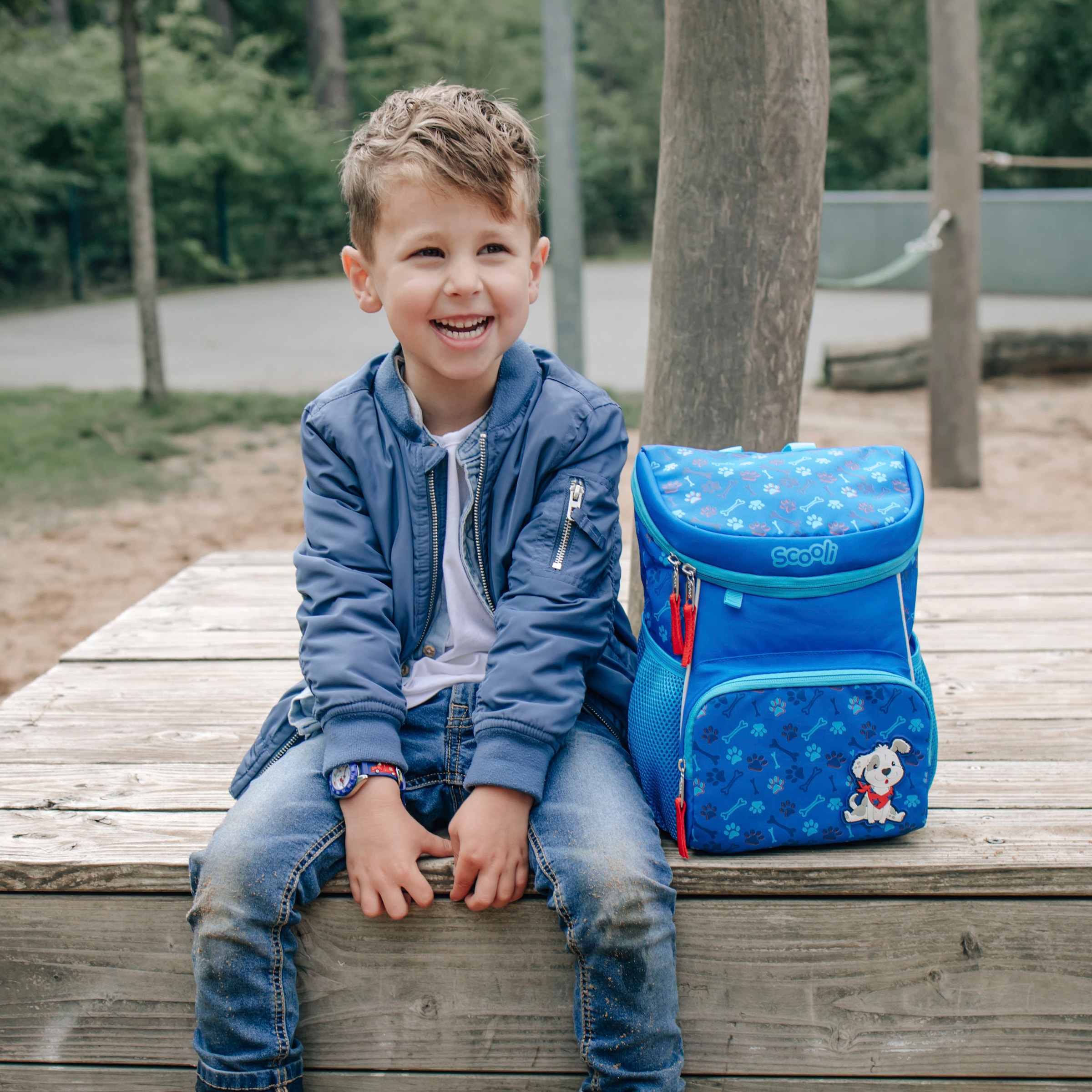 Scooli Kinderrucksack »Mini-Me, Danny Dog«, Reflektoren