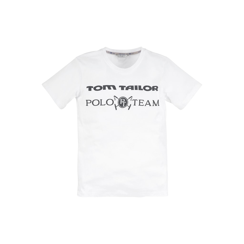 TOM TAILOR Polo Team T-Shirt, mit Logodruck