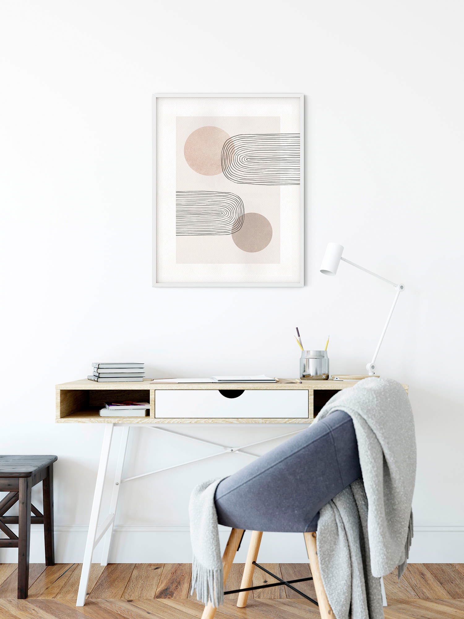 Komar Wandbild »Line Art Rainbow«, (1 St.), Deutsches Premium-Poster Fotopapier mit seidenmatter Oberfläche und hoher Lichtbeständigkeit. Für fotorealistische Drucke mit gestochen scharfen Details und hervorragender Farbbrillanz.