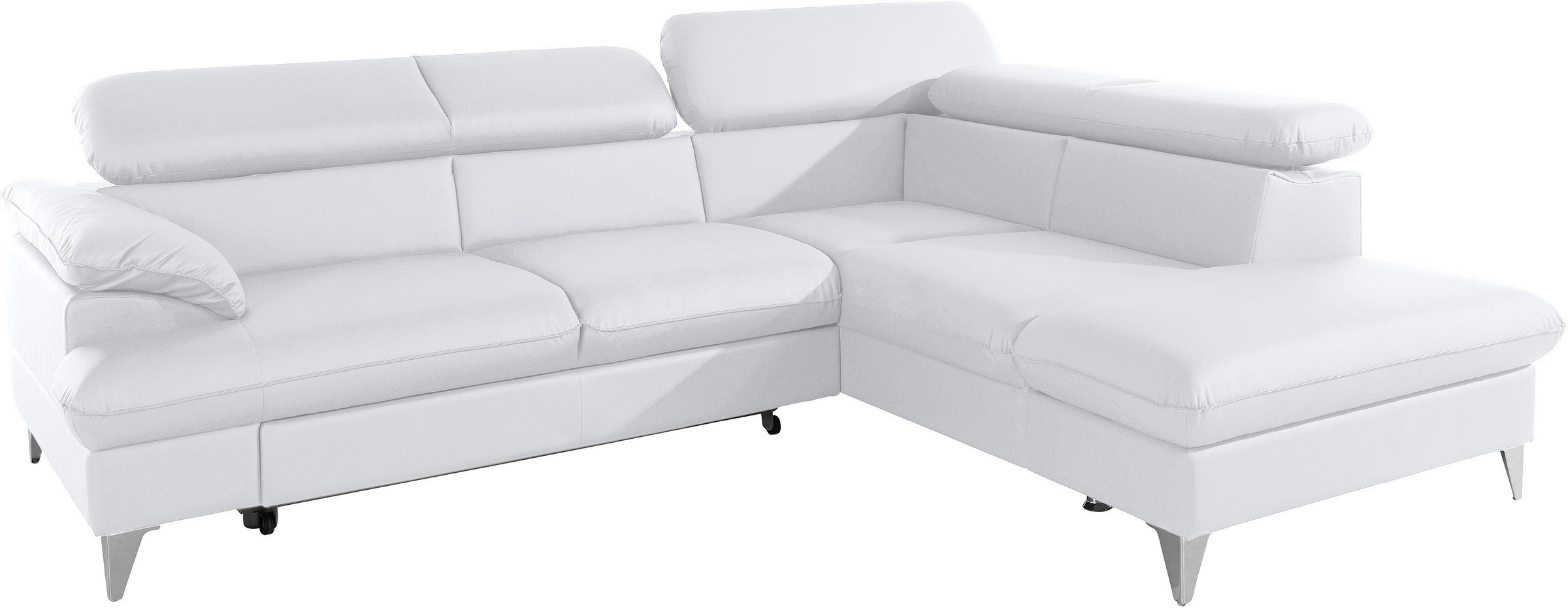 COTTA Polstergarnitur »Caluso L-Form«, Set bestehend aus: Ecksofa mit Kopfteilverstellung & Hocker