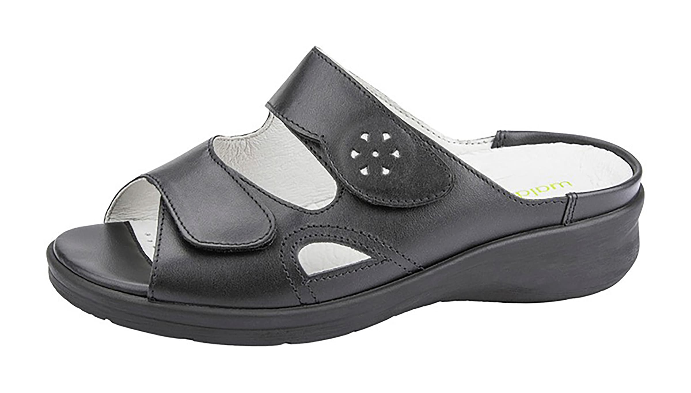 Waldläufer Pantolette »Merle«  Hausschuh, Bequemschuh, Keilpantolette mit Klettverschlüssen, M-Weite