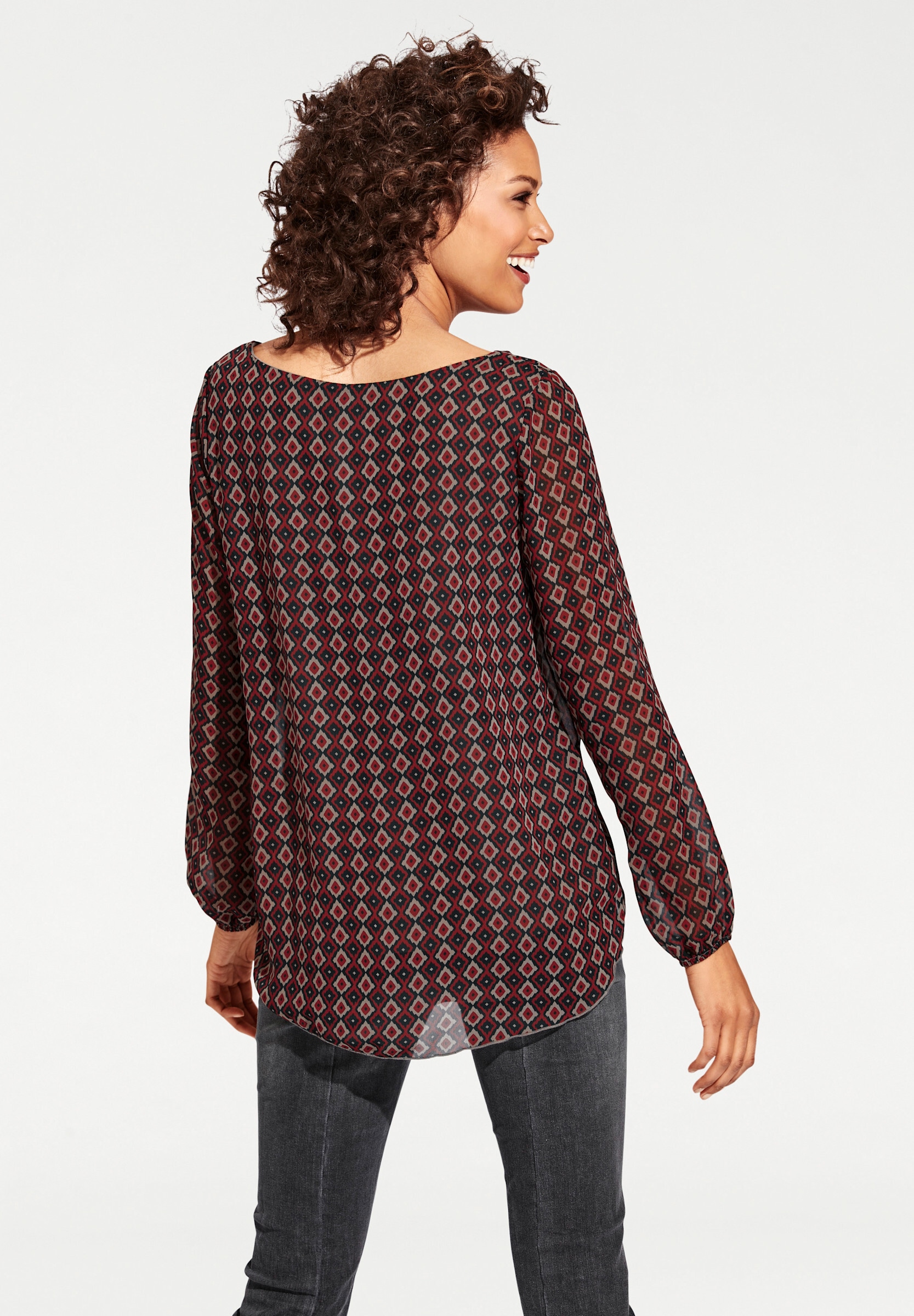 heine Klassische Bluse »Druck-Tunika Blusenshirt in 2-in-1-Optik«