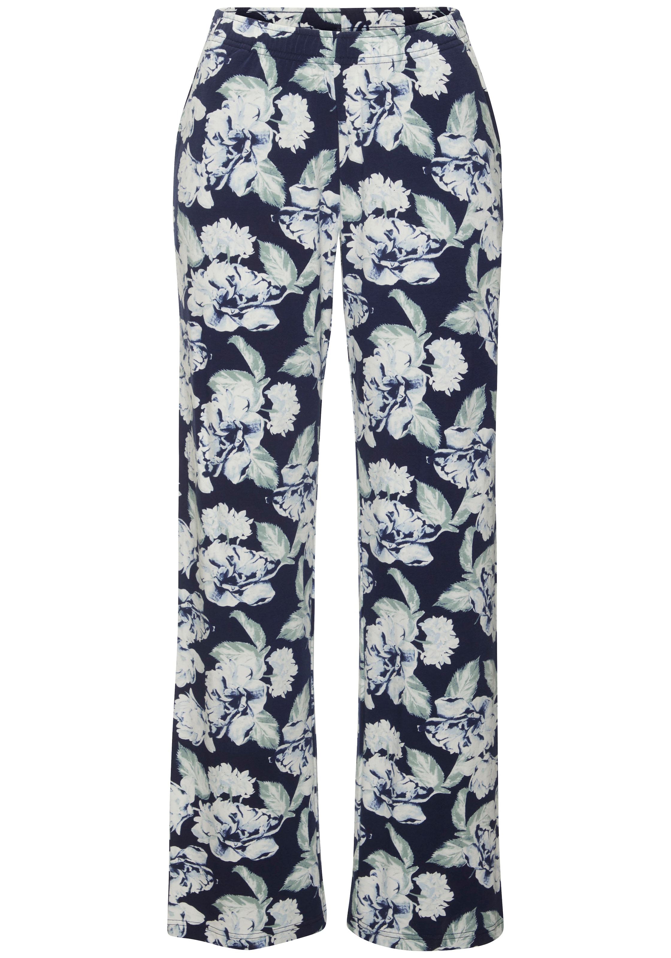 LASCANA Pyjama, (2 tlg.), mit schönem Blumenmuster
