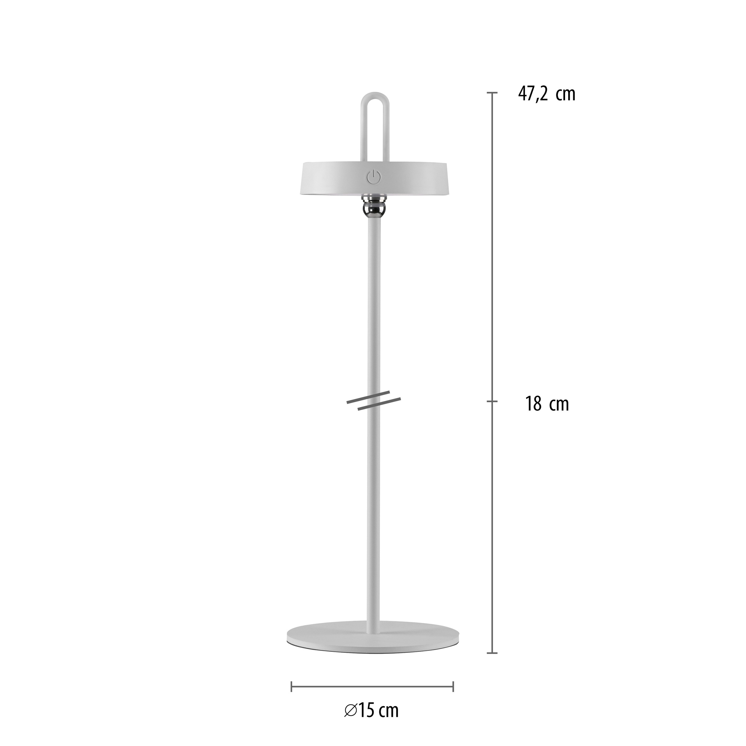 JUST LIGHT Tischleuchte »AMAG«, 1 flammig, Leuchtmittel LED-Modul | LED fest integriert, Akkuleuchte
