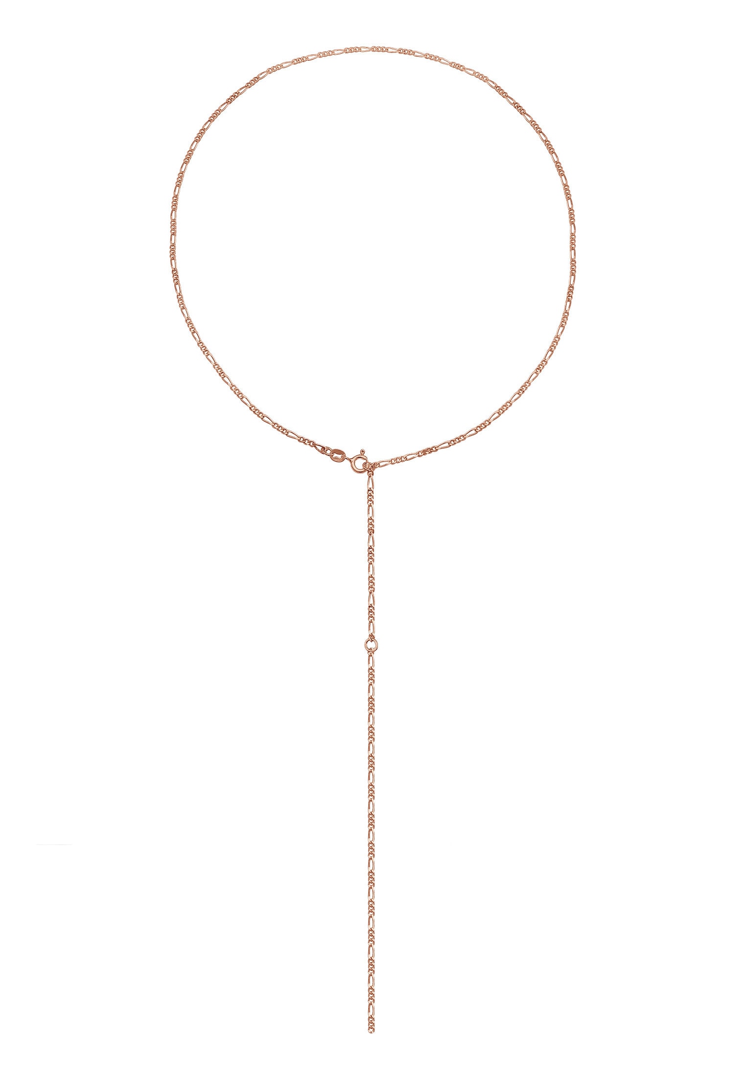 Elli Y-Kette »Halskette Y-Kette Figaro Basic Trend Verstellbar 925 Silber«