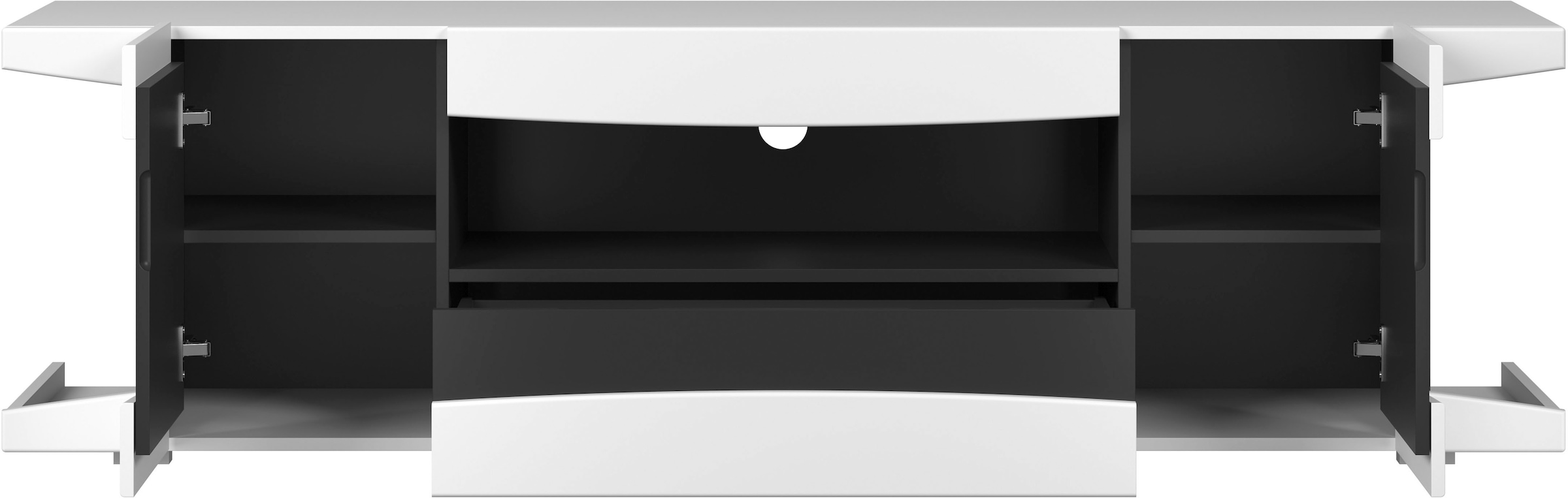 INOSIGN Lowboard »NextLevel speziell geeignet für Spielekonsolen« Gaming-Lowboard wahlweise mit Beleuchtung - (B/T/H) 180/42/52 cm