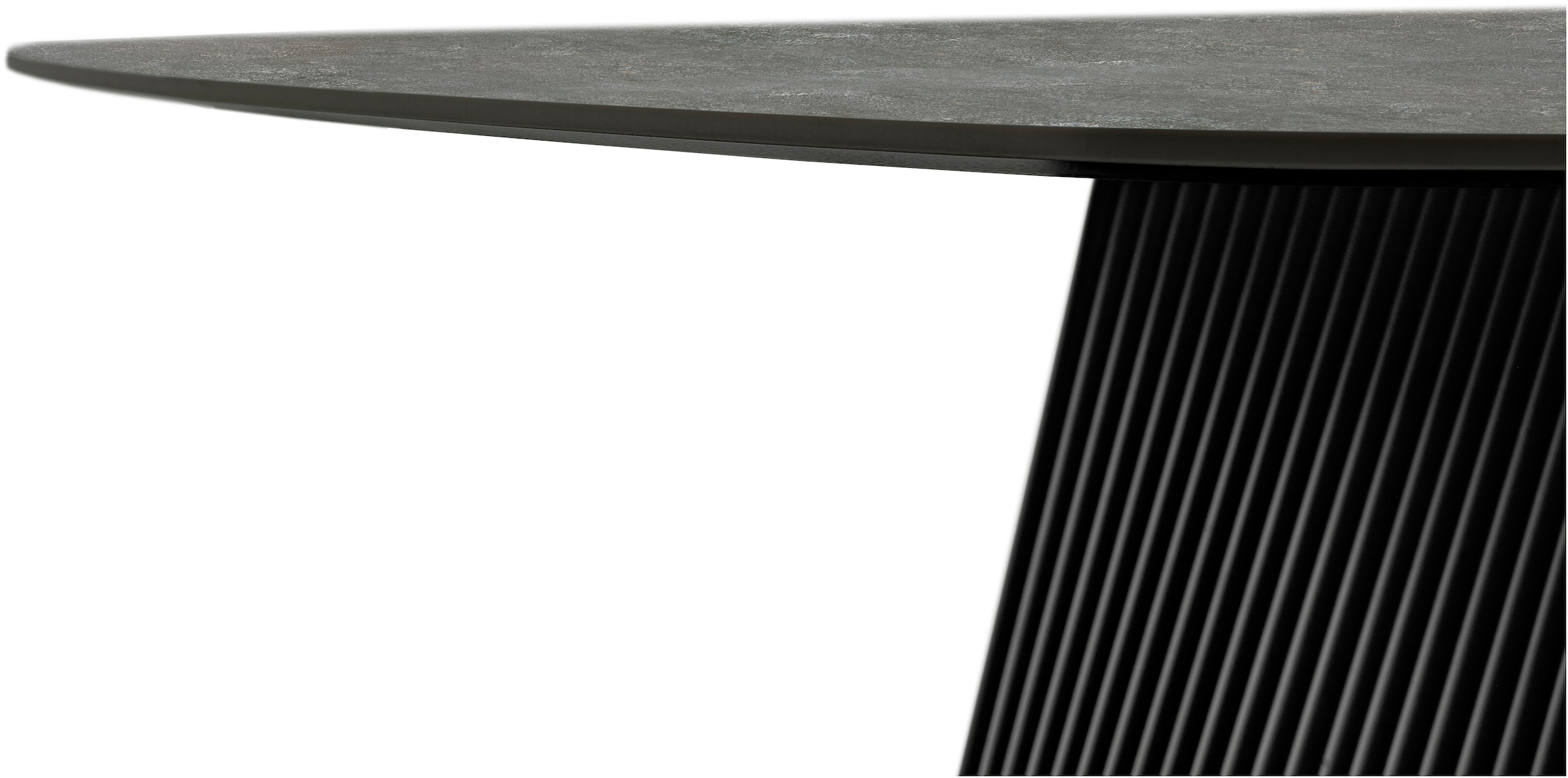 MCA furniture Esstisch »TOBELO Wangentisch 180x90cm«, (1 St.), Keramik, Metall, schwarz marmoriert, dining table, 4-6 Personen
