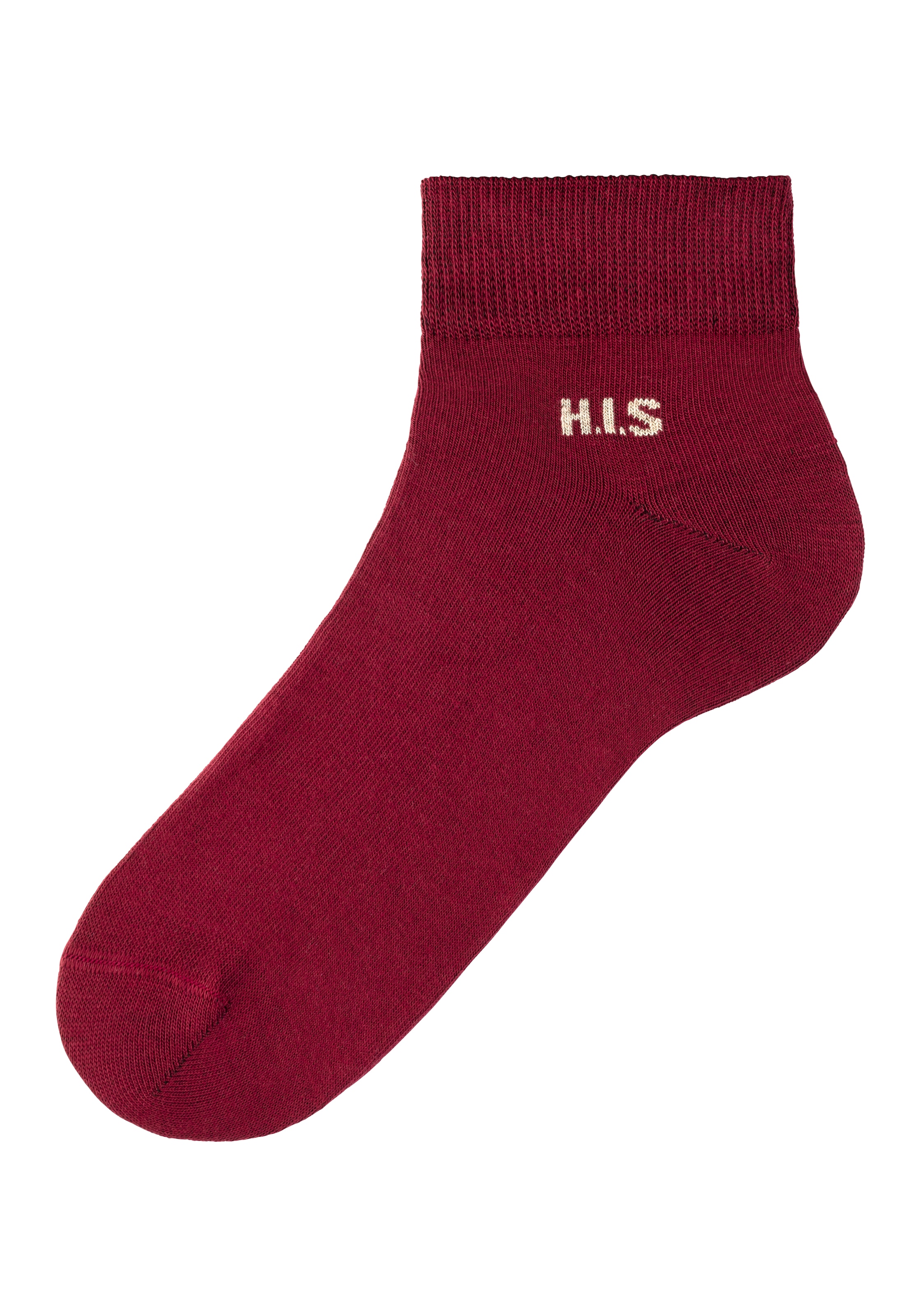 H.I.S Kurzsocken, (Packung, 10 Paar), mit farbigem Innenbund