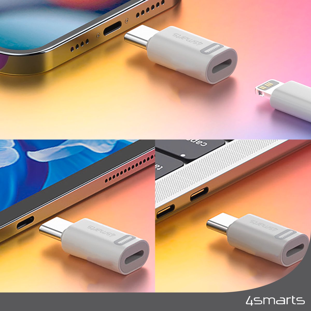 4smarts USB-Adapter »Adapter Lightning auf USB-C PD 27W«, USB-C zu Lightning