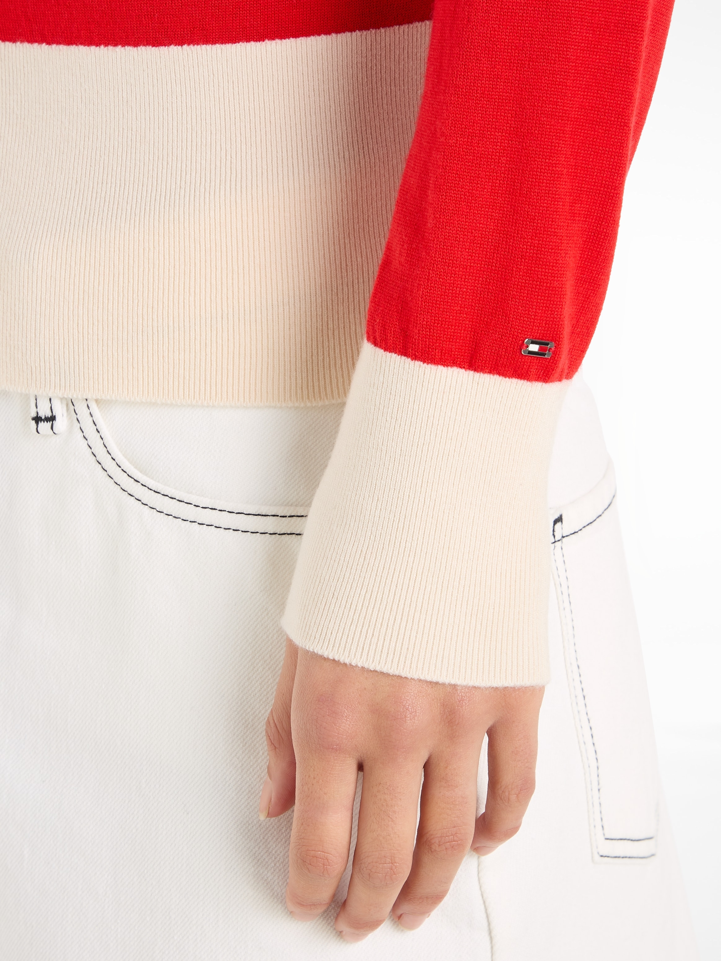 Tommy Hilfiger Strickjacke, mit Dual-Farben-Design