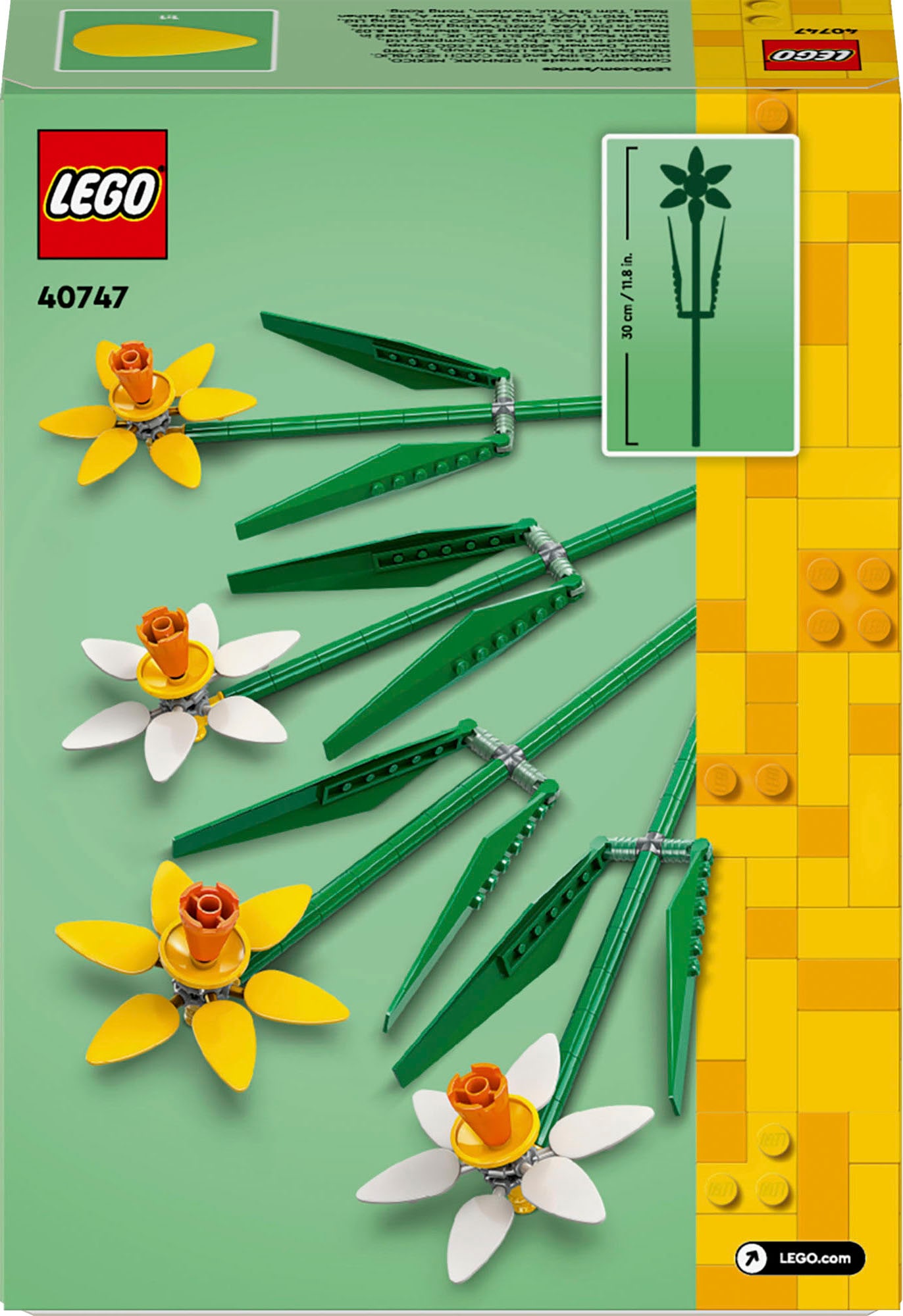 LEGO® Konstruktionsspielsteine »Narzissen (40747), Lego Botanicals«, (216 St.), Made in Europe
