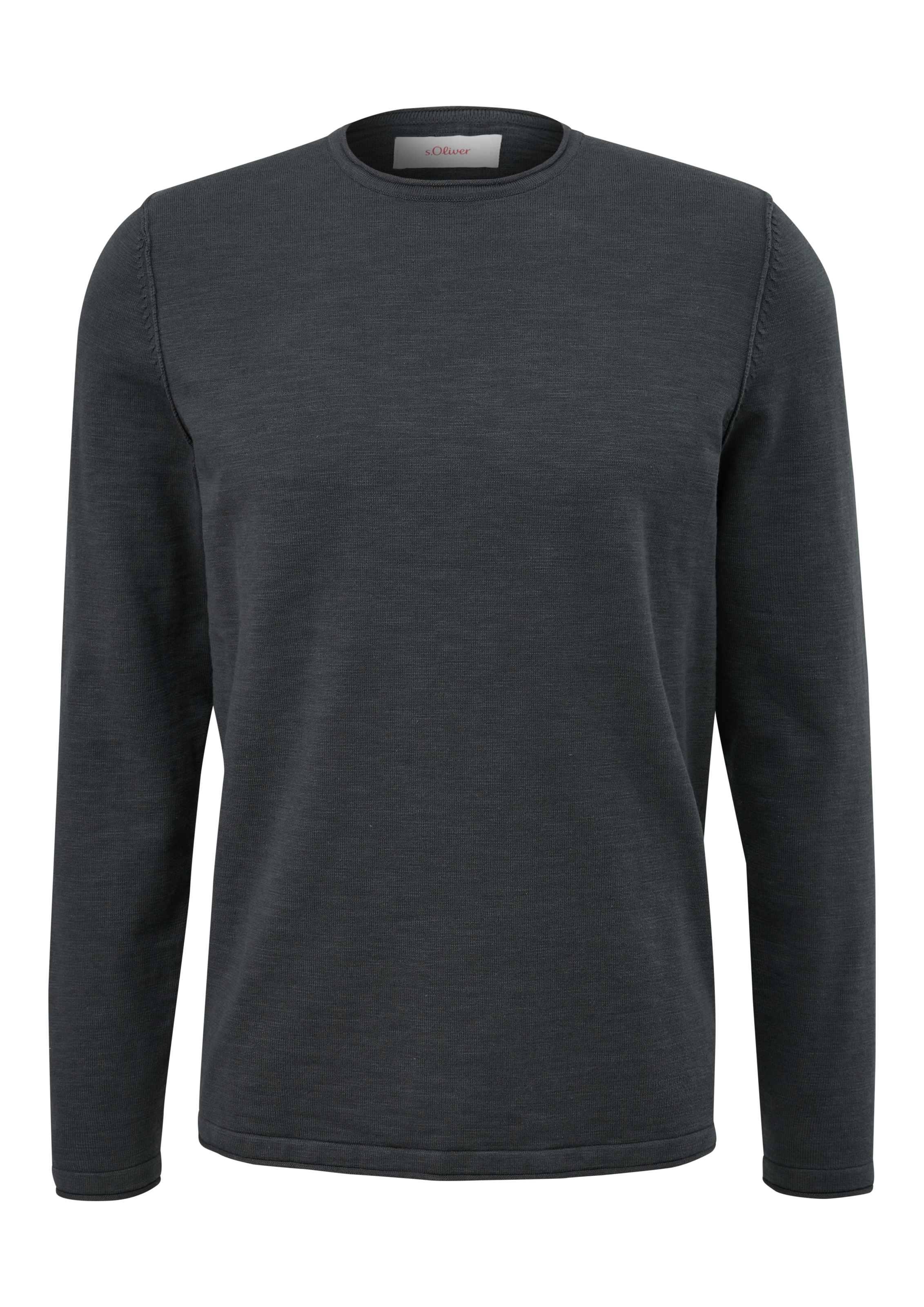 s.Oliver Rundhalspullover , mit Rundhalsausschnitt
