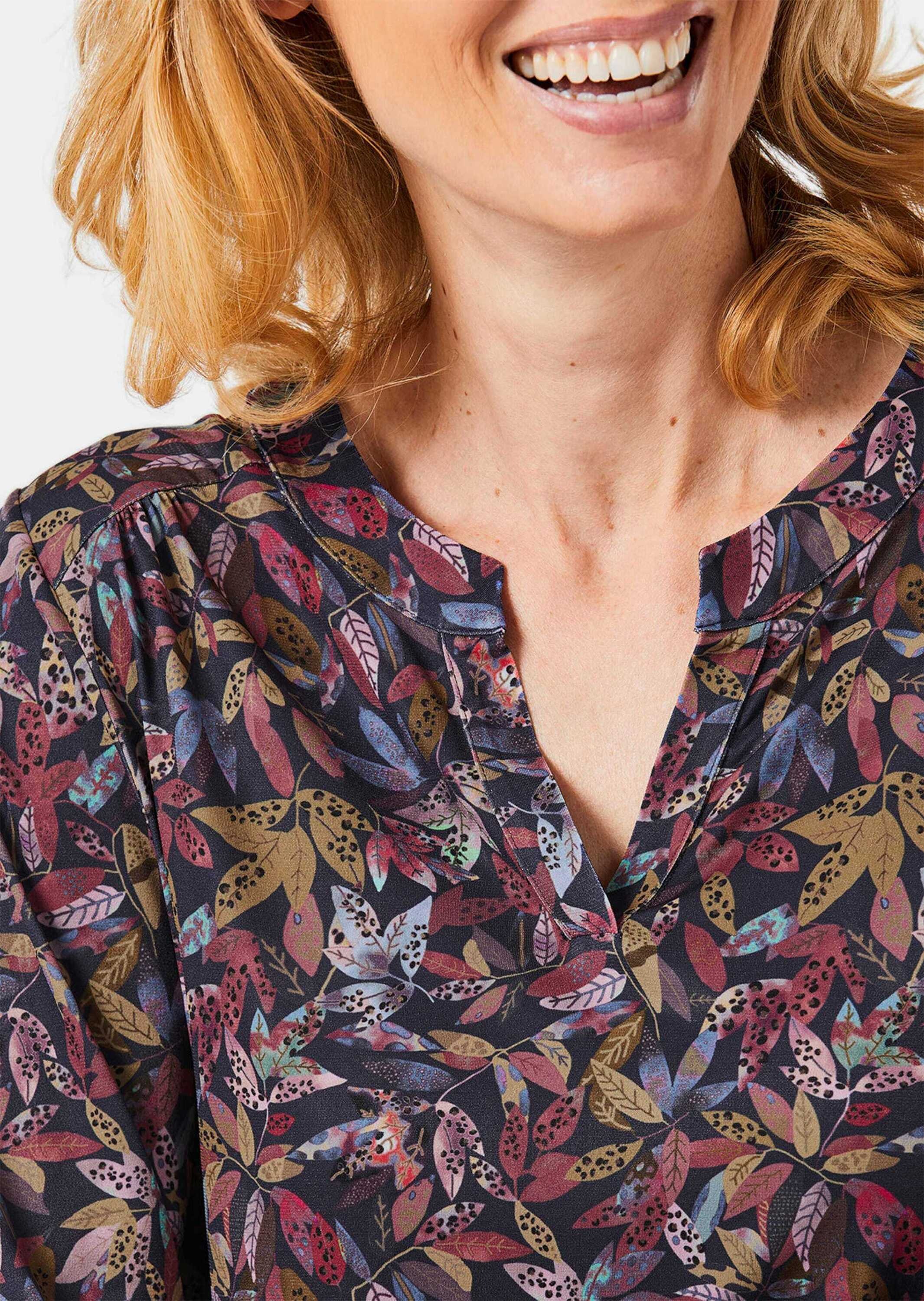 GOLDNER Kurzarmbluse »Kurzgröße Blusenshirt in femininer Form«