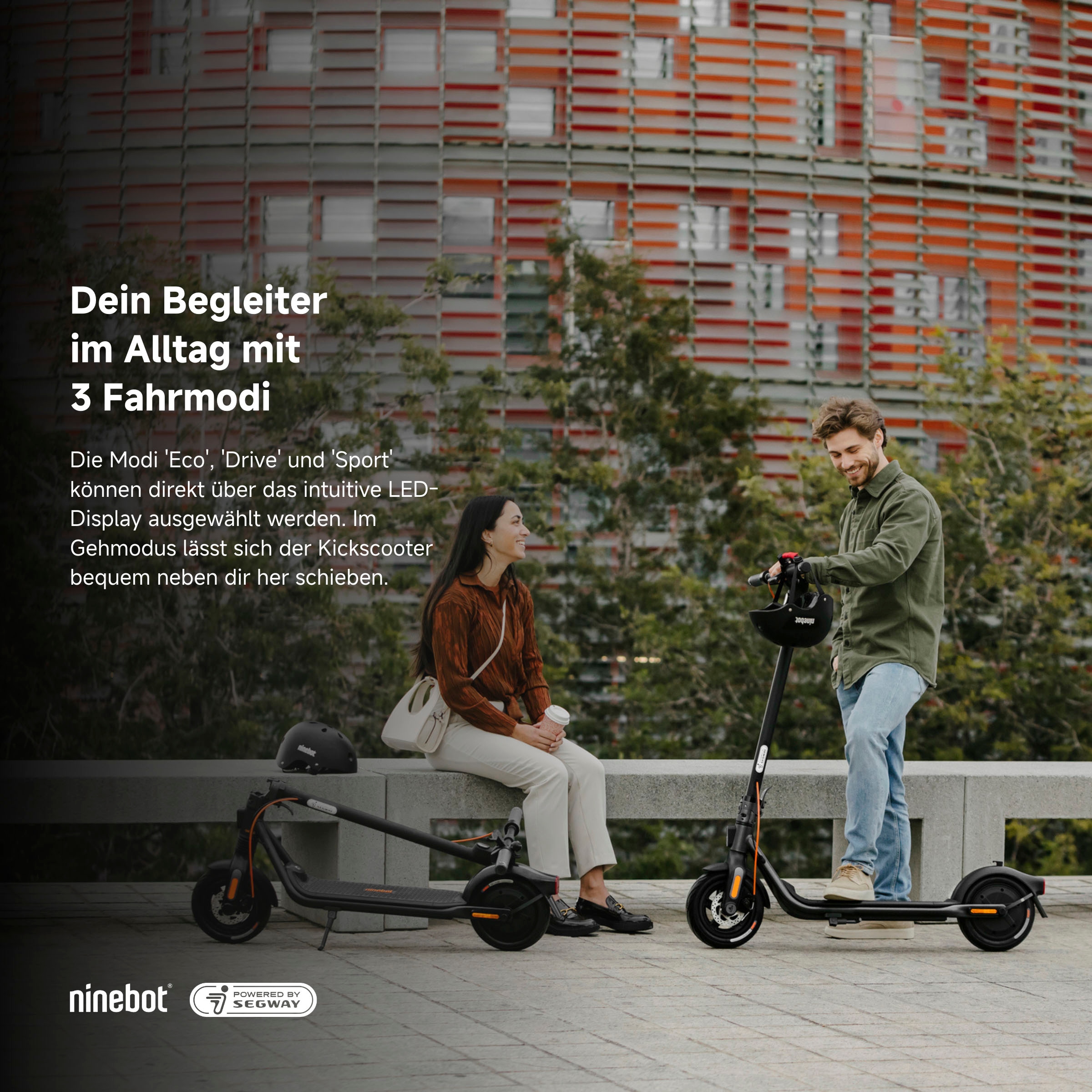 ninebot by Segway E-Scooter »KickScooter F2 PRO D«, mit Straßenzulassung, bis zu 55 km Reichweite, klappbar