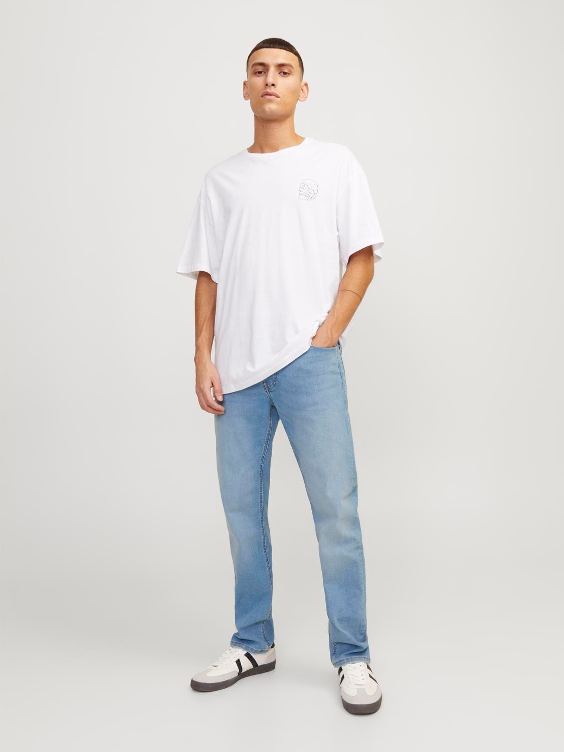 Jack & Jones Tapered-fit-Jeans »JJIMIKE JJORIGINAL SQ 223«, Stonewashed für einen Used-Look mit Faded-Effekten
