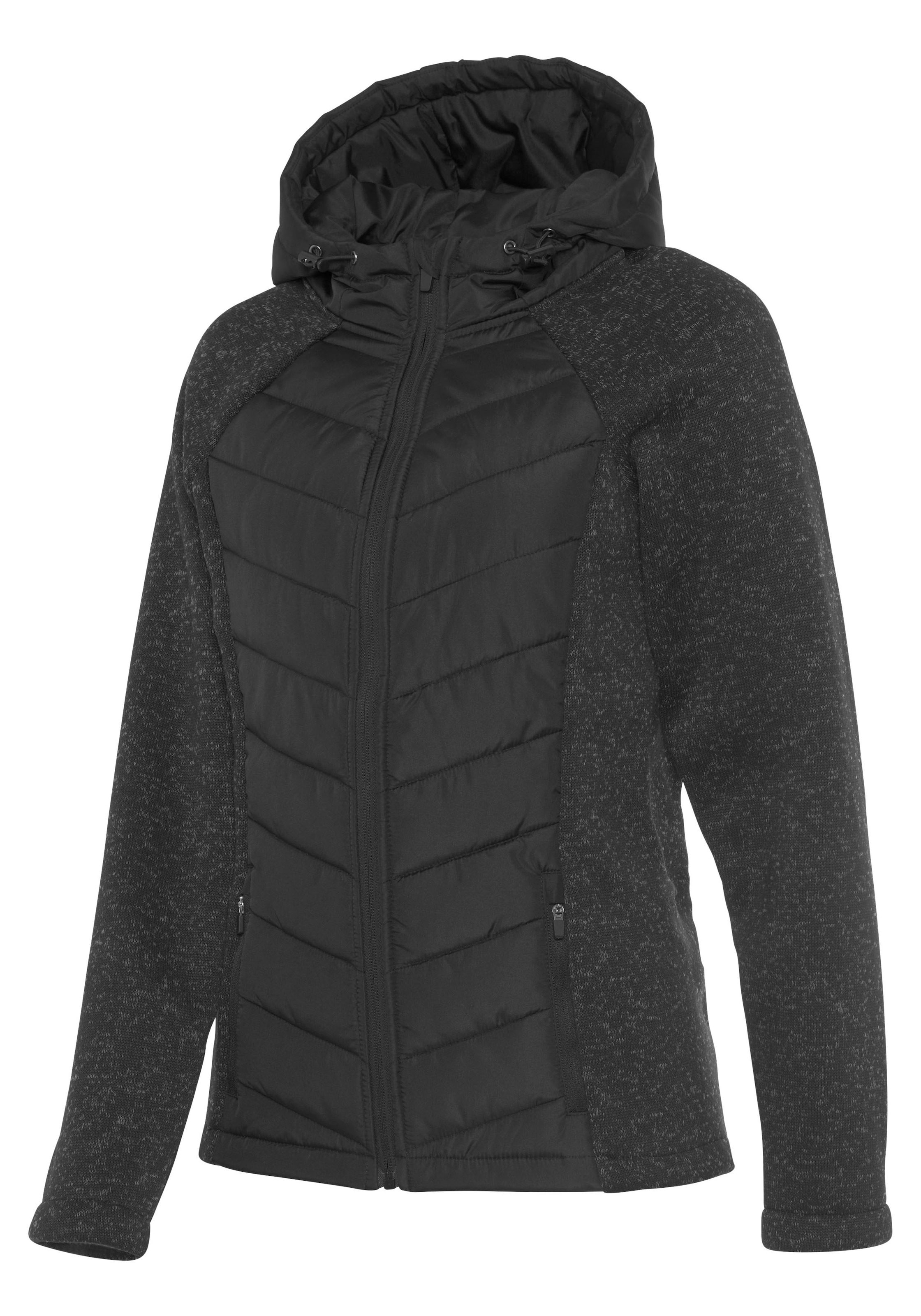 Vivance Steppjacke, mit Kapuze, mit Strickfleece-Ärmeln