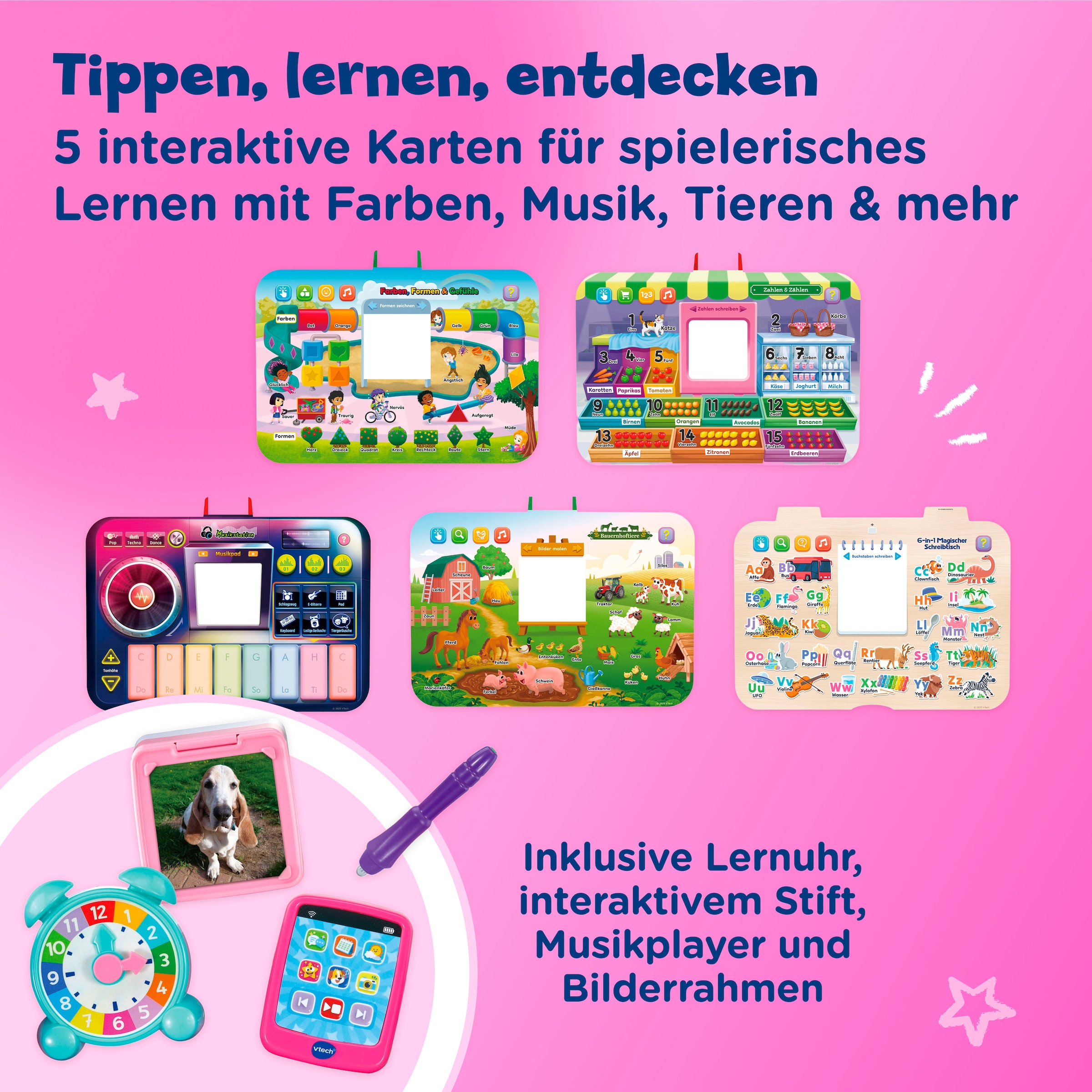 Vtech® Spieltisch »6-in-1 Magischer Schreibtisch« mit Licht und Sound