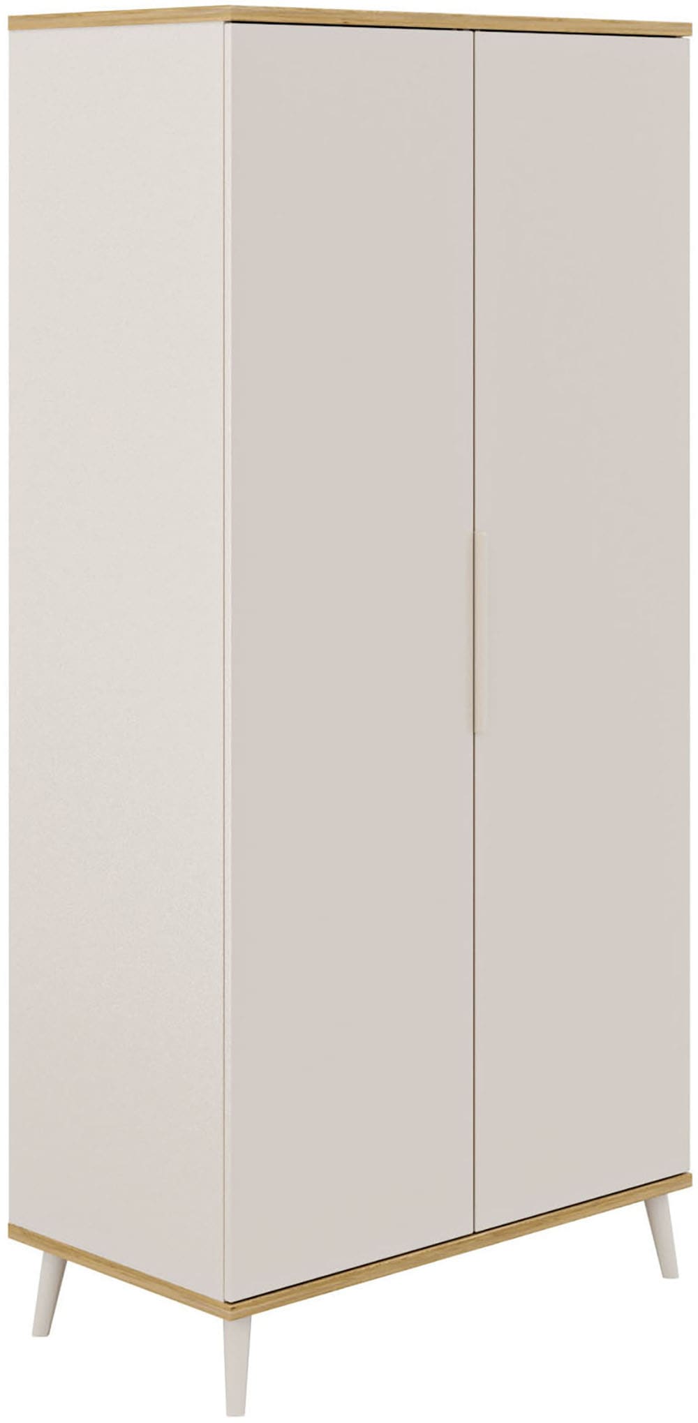YUNY by PAIDI Kleiderschrank »HAZEL in Beige, inkl. Kleiderstangen und Einlegeböden« B/H/T ca. 95-130/198/52cm, mit 2 oder 3 Türen,  stabiler Drehtürenschrank aus Holz, mit Soft-Close-Funktion