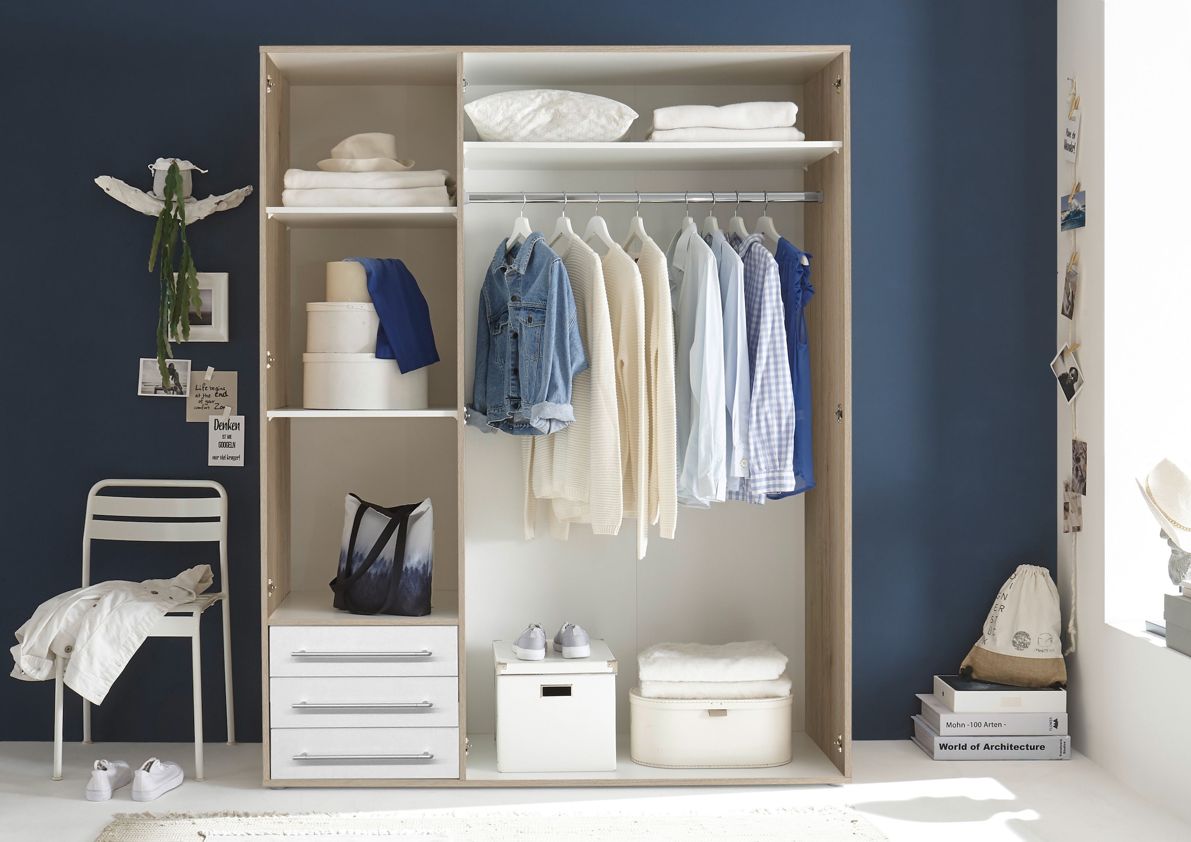 Schlafkontor Drehtürenschrank »Lyss Schrank, Kleiderschrank mit Drehtüren« in verschiedenen Farben und Größen erhältlich